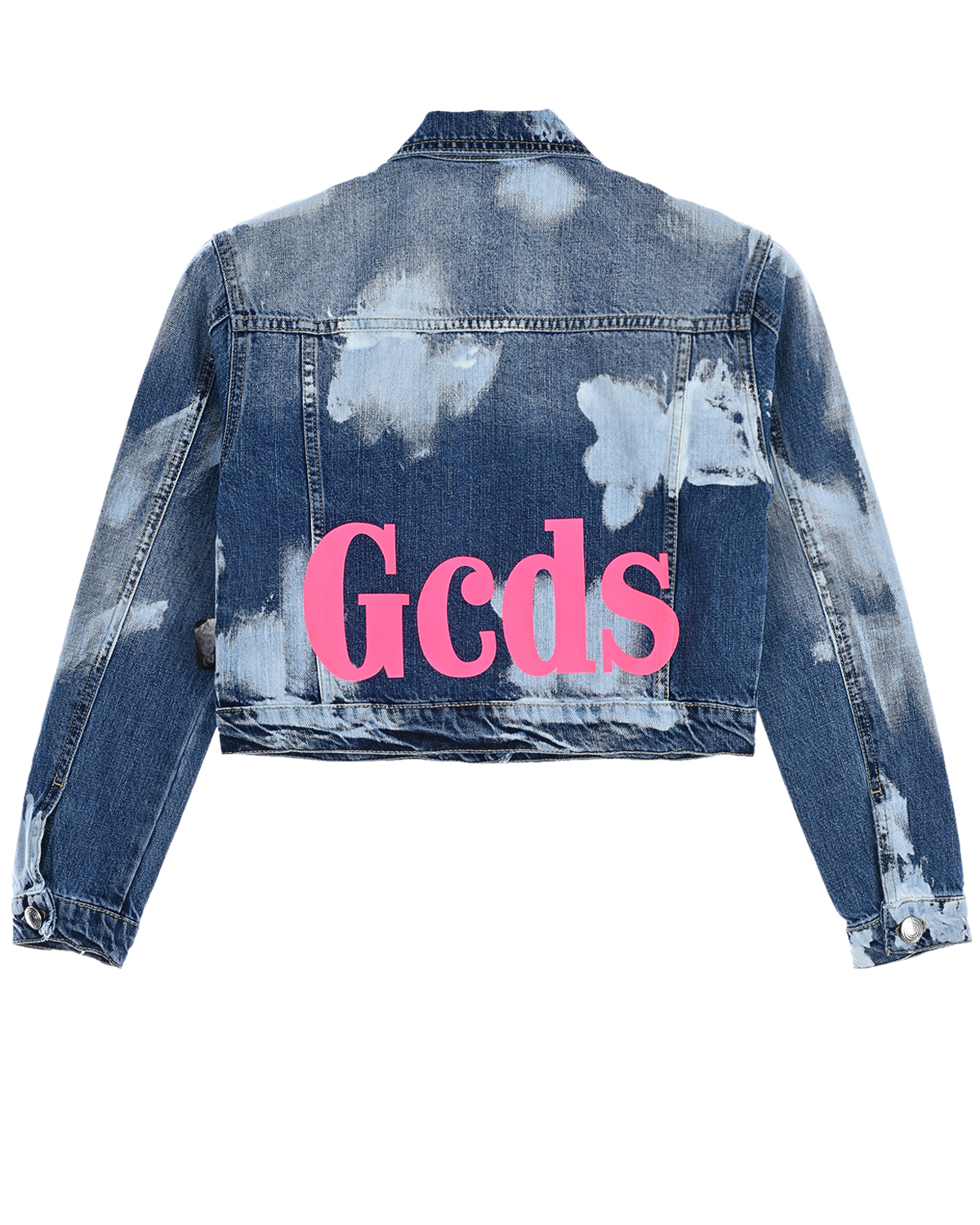 Джинсовая куртка с розовым лого GCDS детская, размер 140, цвет нет цвета - фото 3