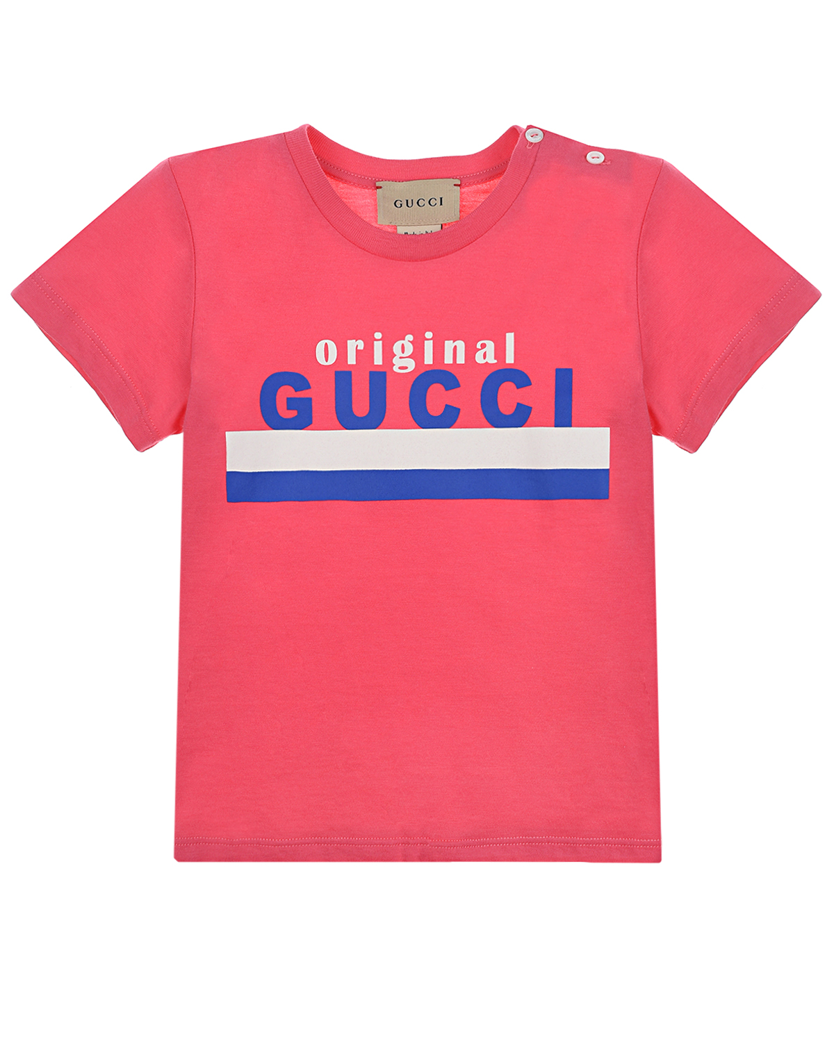 Розовая футболка с логотипом GUCCI