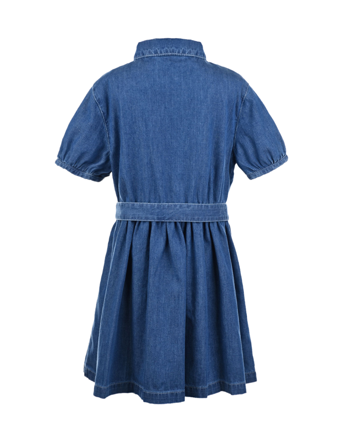Синее платье из денима с поясом "GG" GUCCI детское, размер 116, цвет синий - фото 2