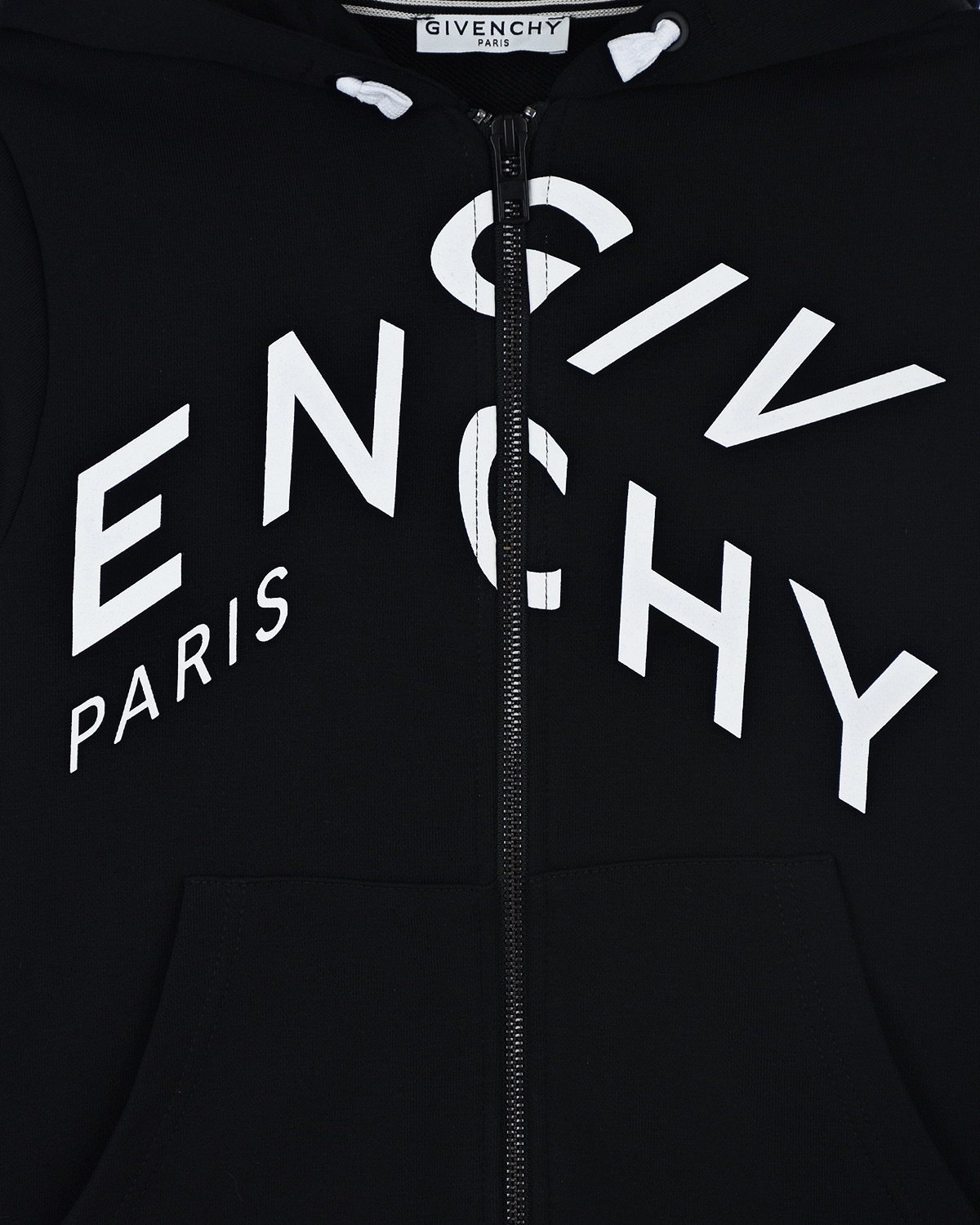 Черная спортивная куртка Givenchy детская, размер 116, цвет черный - фото 3
