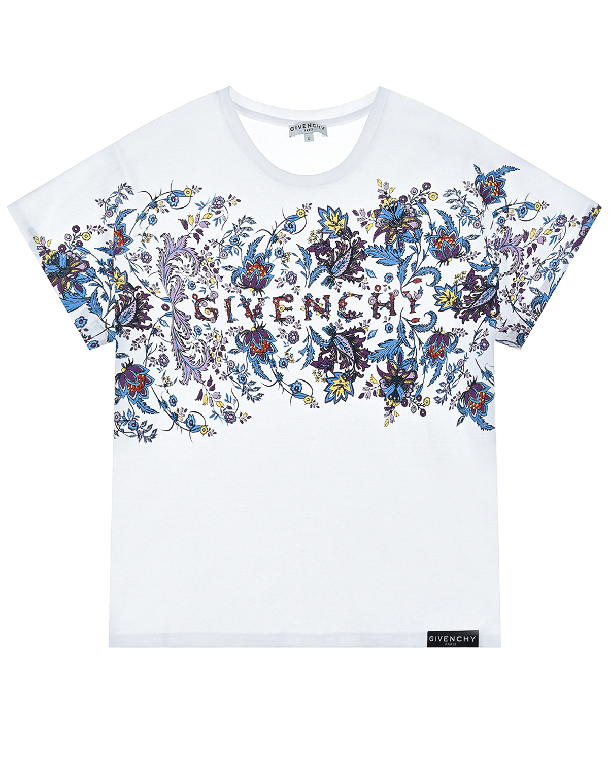 Белая футболка с цветочным принтом Givenchy