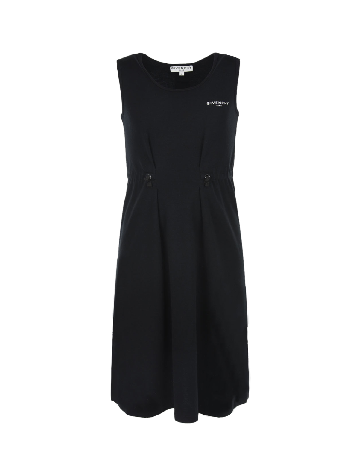 Черное платье с конрастной отделкой на спинке Givenchy детское, размер 128, цвет черный - фото 1