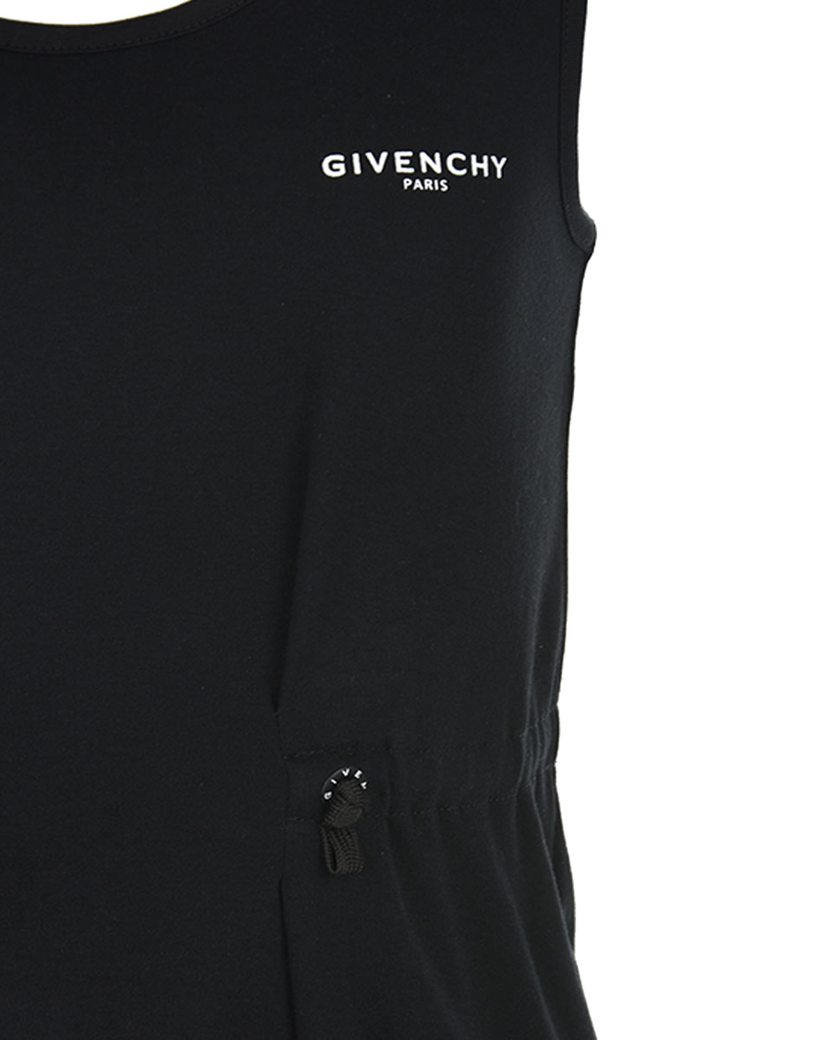 Черное платье с конрастной отделкой на спинке Givenchy детское, размер 128, цвет черный - фото 3