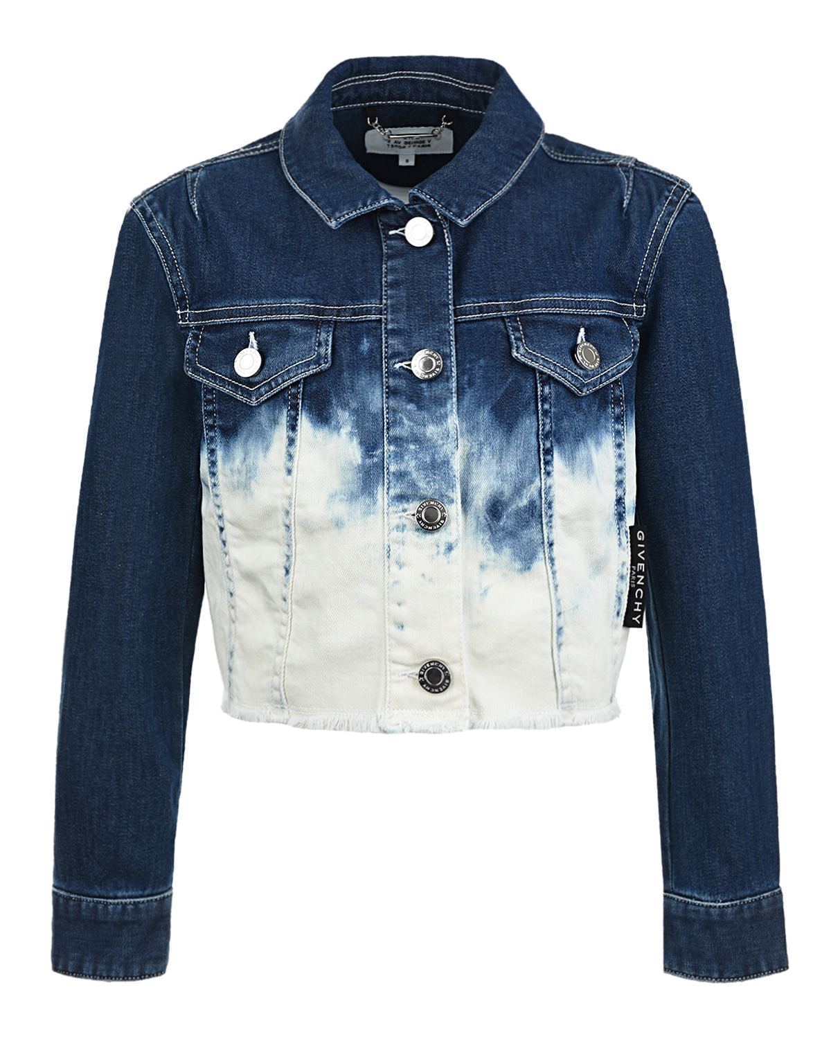 Джинсовая куртка с логотипом на спине Givenchy детская, размер 128, цвет мультиколор - фото 1