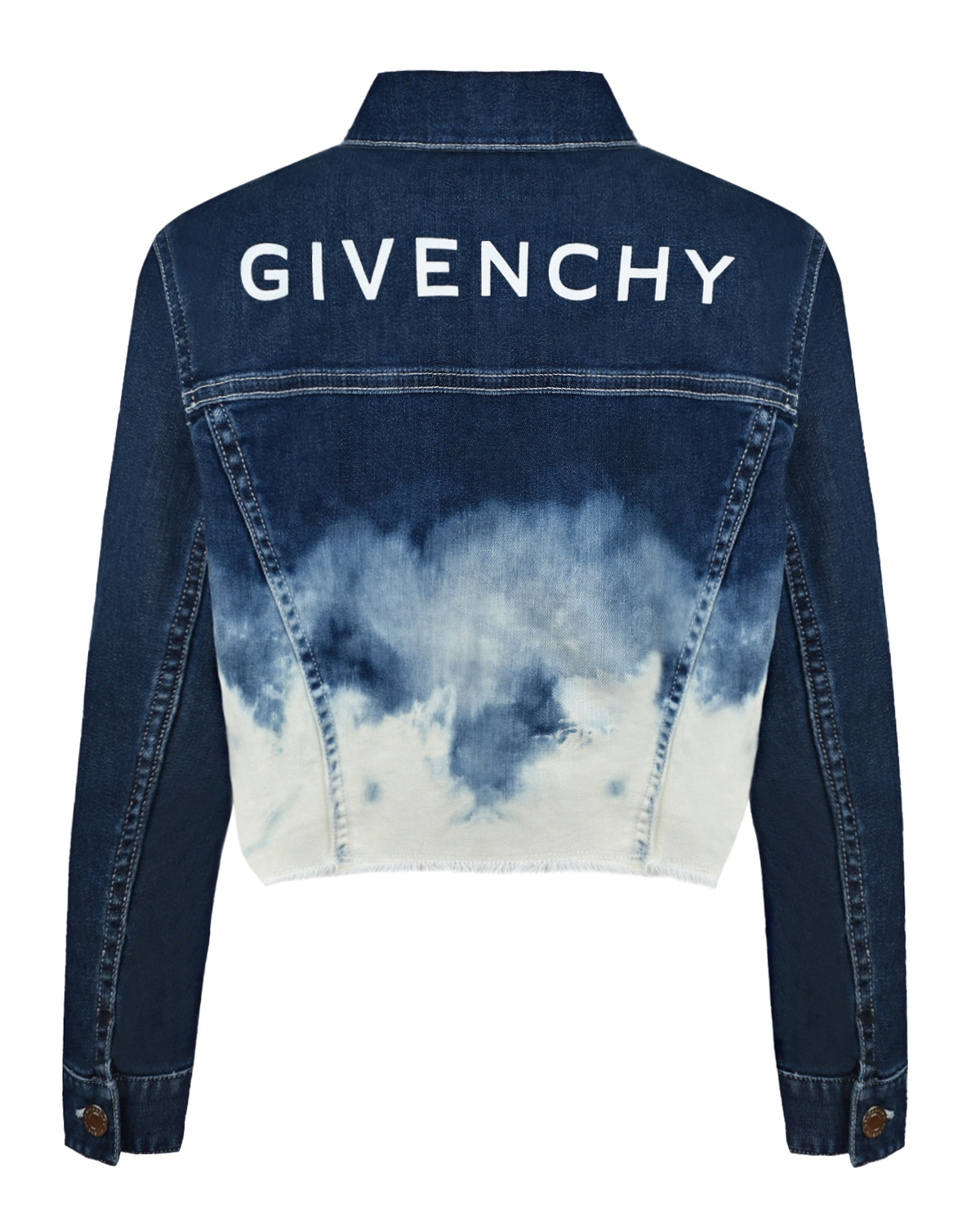 Джинсовая куртка с логотипом на спине Givenchy детская, размер 128, цвет мультиколор - фото 3