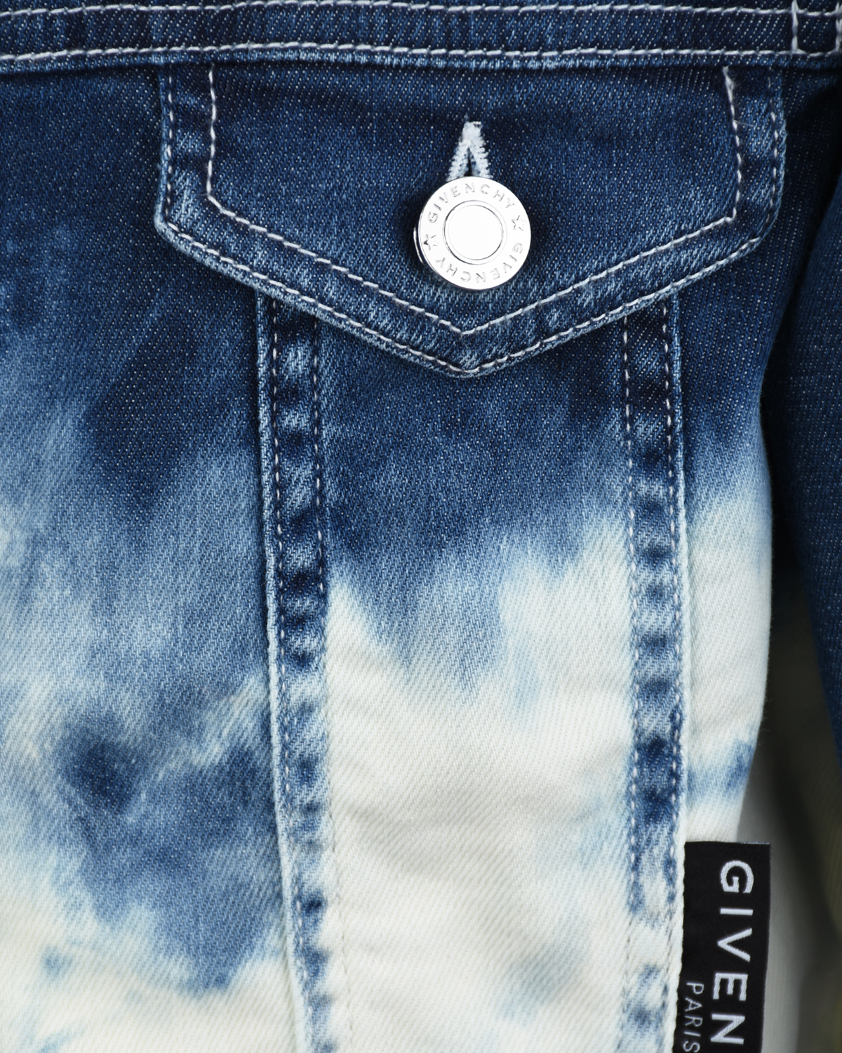 Джинсовая куртка с логотипом на спине Givenchy детская, размер 128, цвет мультиколор - фото 4