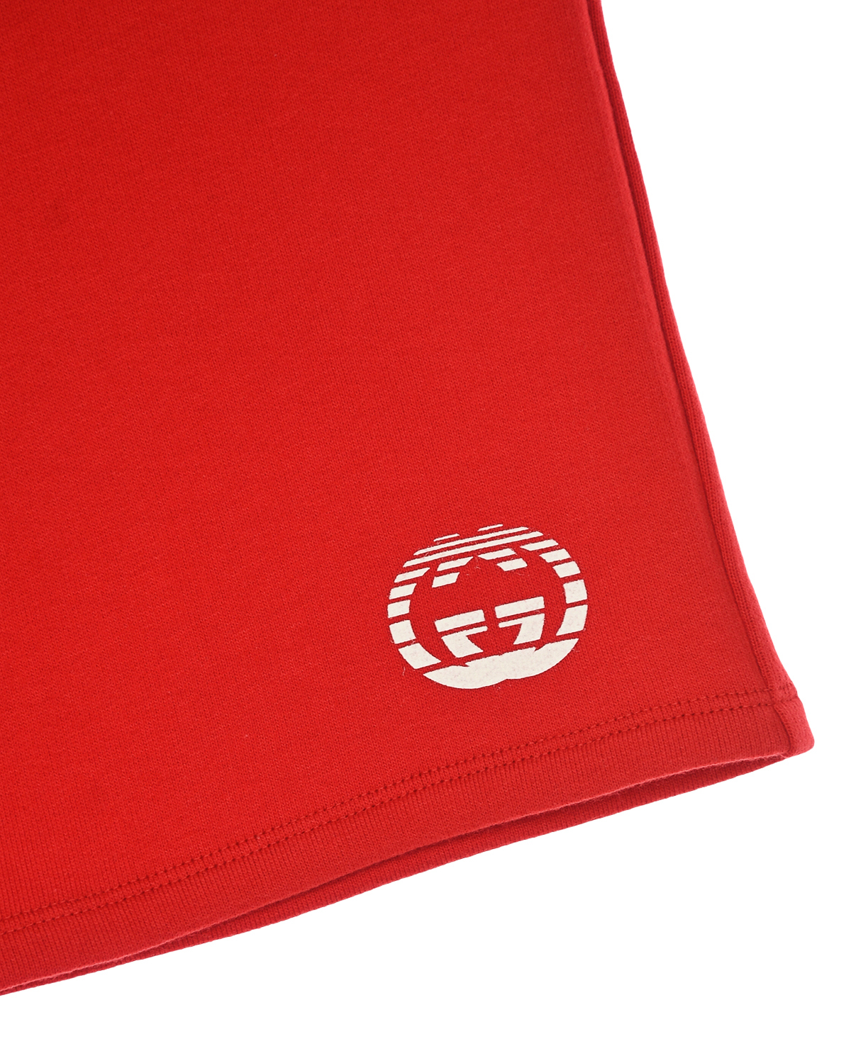 Красные бермуды с белым логотипом GUCCI детские, размер 116, цвет красный - фото 4