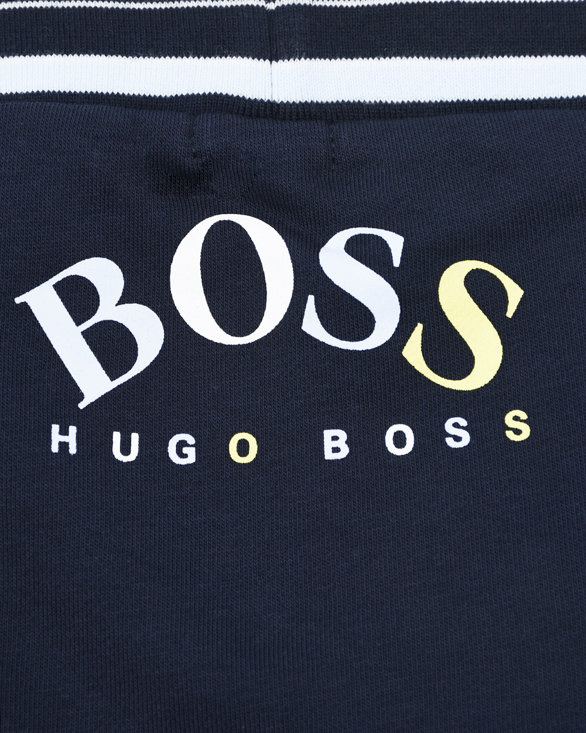 Темно-синие трикотажные шорты Hugo Boss детское, размер 68, цвет синий - фото 3