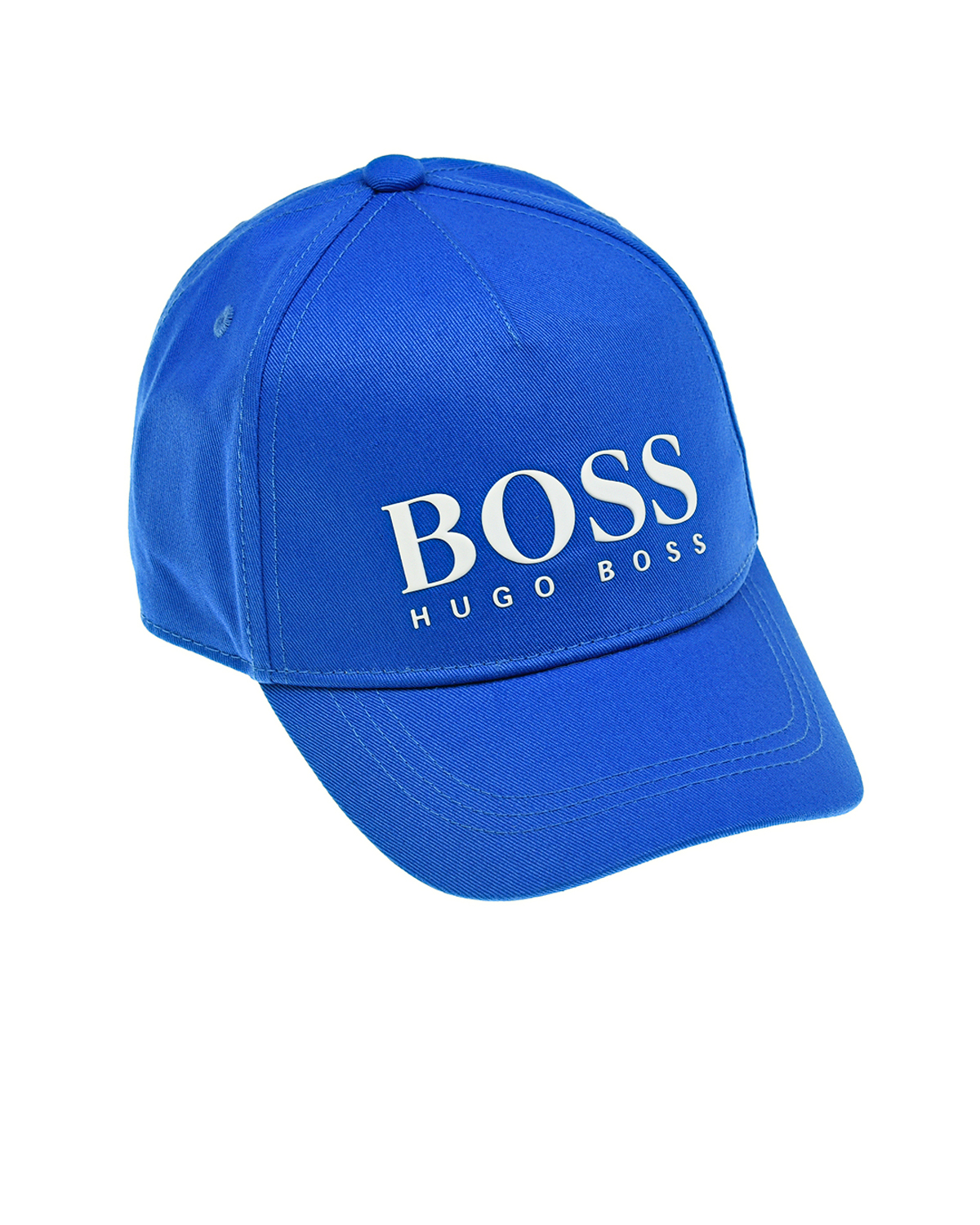Синяя бейсболка с белым логотипом Hugo Boss детская, размер 52, цвет синий - фото 1