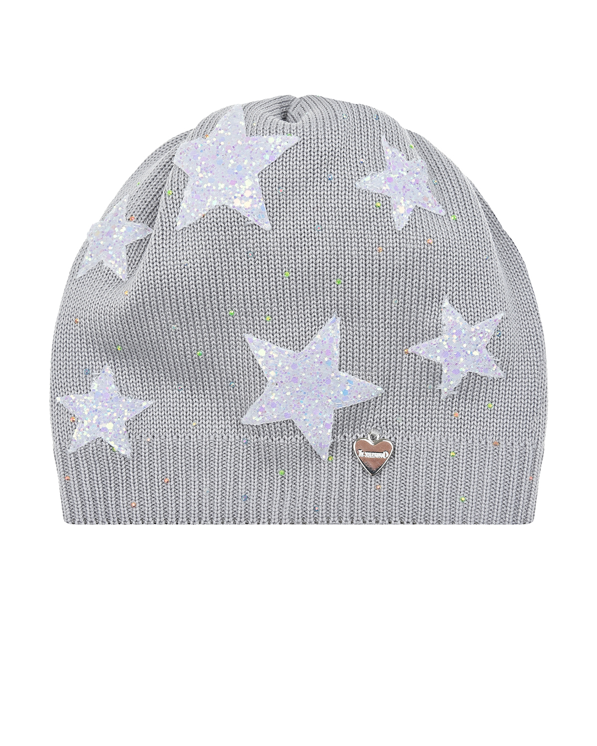 Серая шапка со звездами Il Trenino детская, размер 53, цвет серый - фото 1