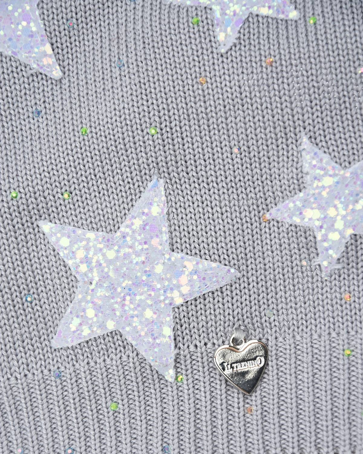 Серая шапка со звездами Il Trenino детская, размер 53, цвет серый - фото 3
