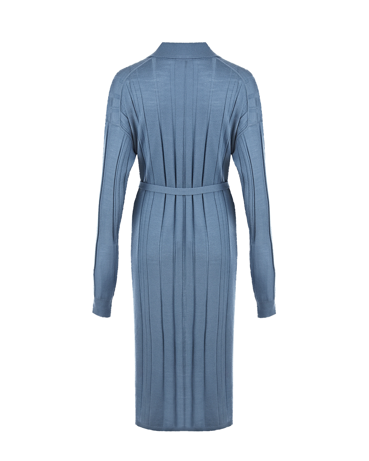 Голубое платье из шерстяного трикотажа Joseph, размер 40, цвет голубой - фото 6