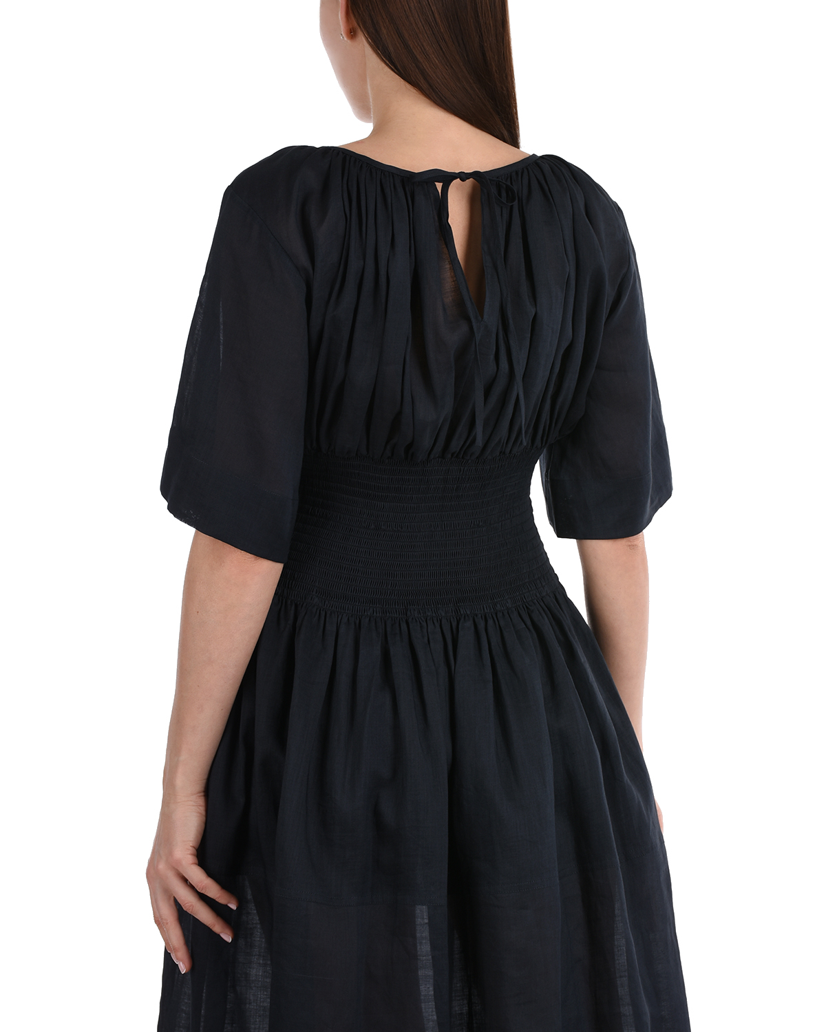 Черное приталенное платье Joseph, размер 40, цвет черный - фото 10
