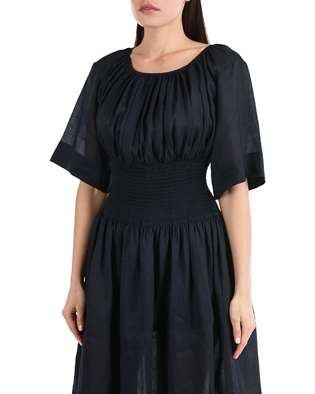 Черное приталенное платье Joseph, размер 40, цвет черный - фото 8