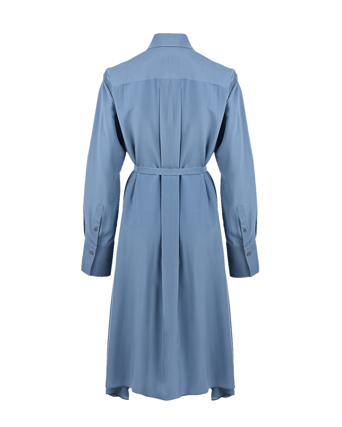 Голубое шелковое платье с поясом Joseph, размер 40, цвет голубой - фото 6