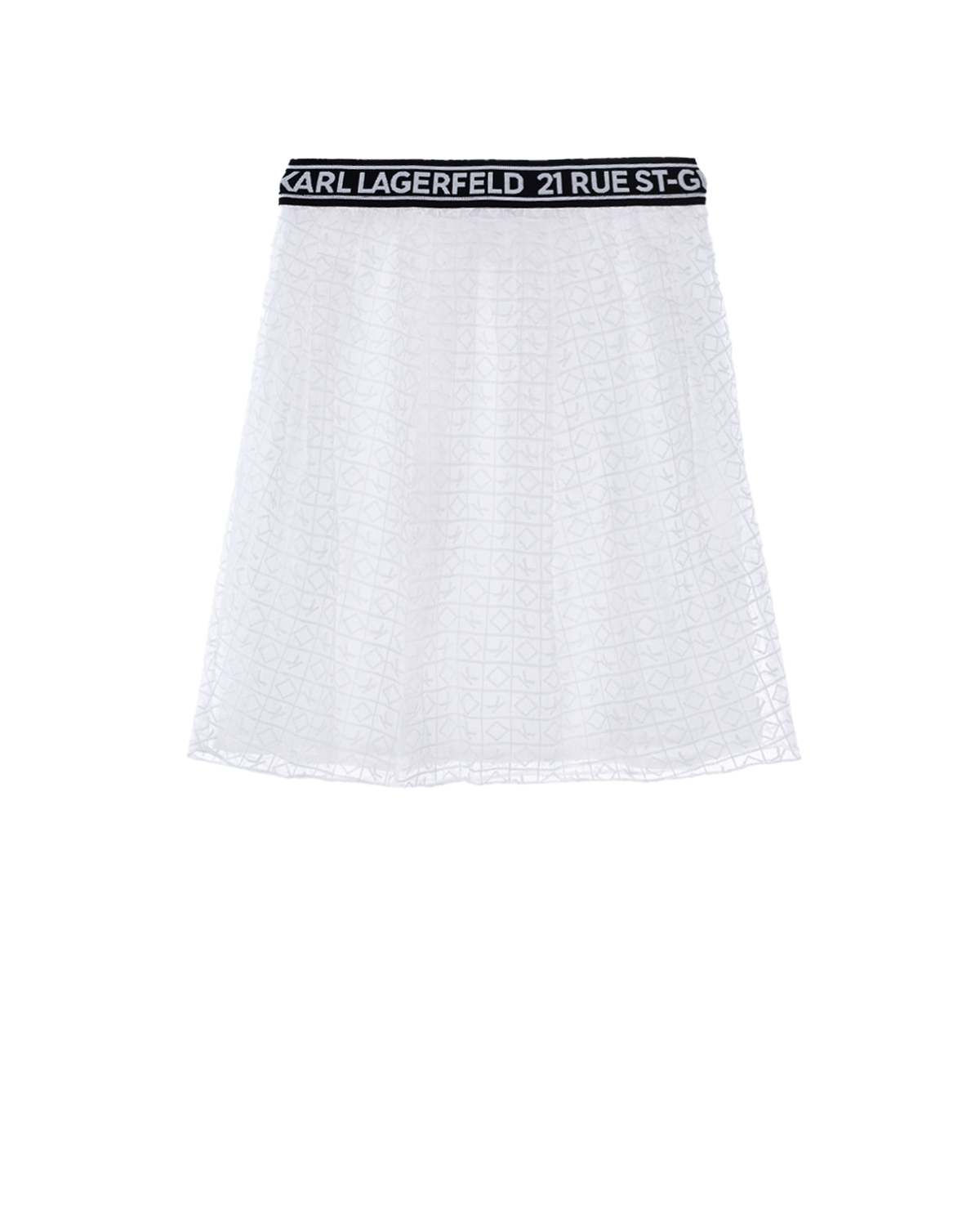 Белая юбка с черной резинкой Karl Lagerfeld kids