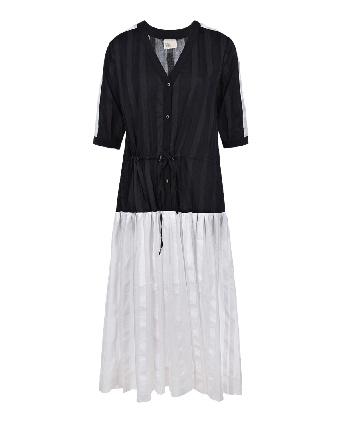 Черно-белое платье LOVE BIRDS, размер 40, цвет черный - фото 1