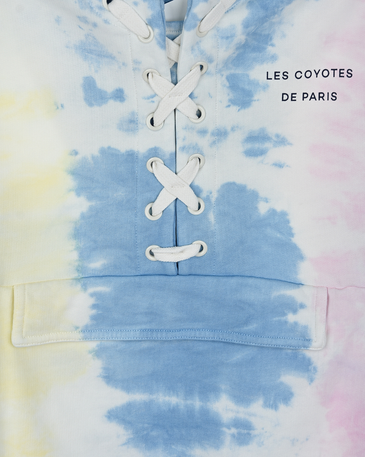 Толстовка-худи с принтом "тай дай" Les Coyotes de Paris детская, размер 140, цвет мультиколор - фото 3