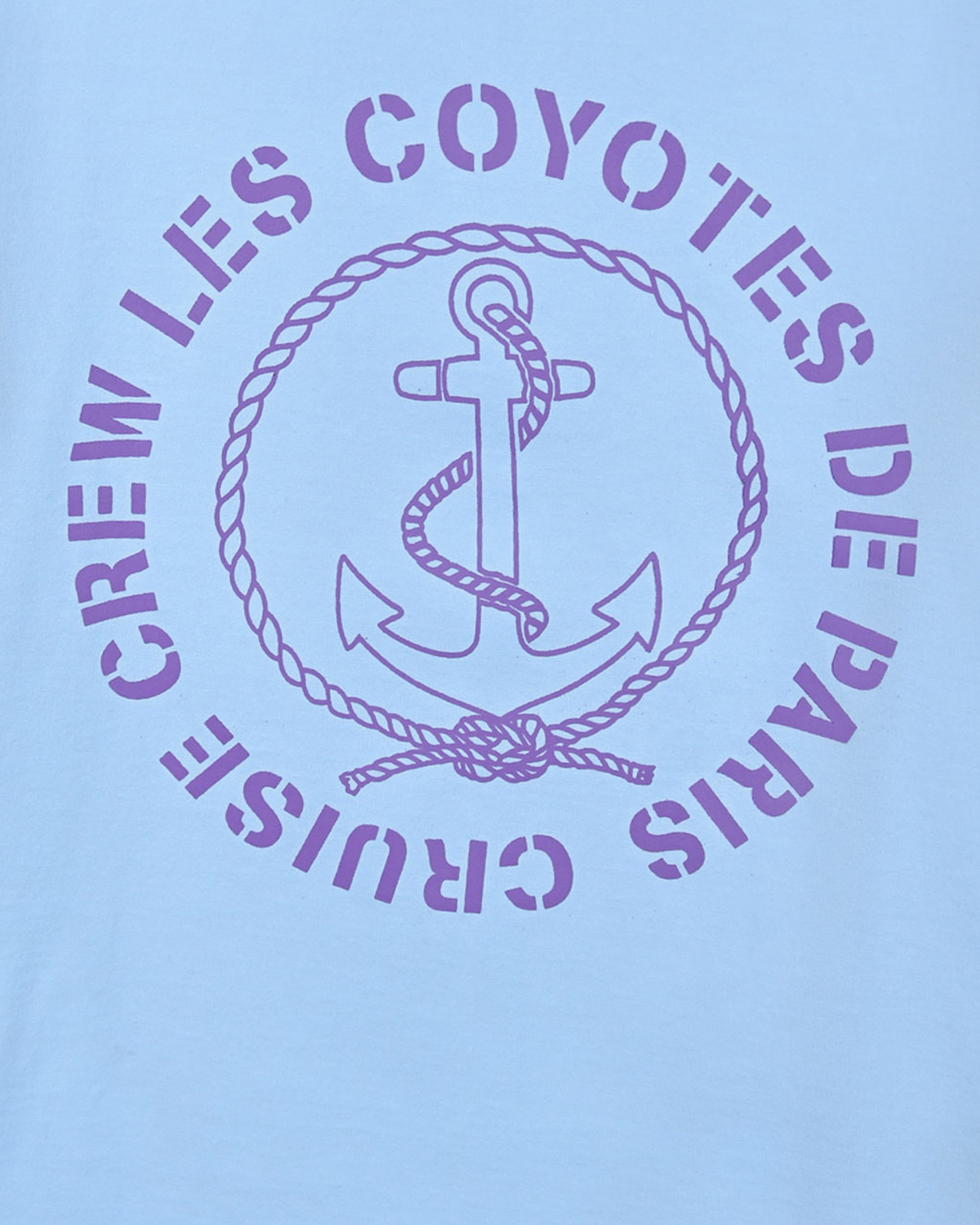 Голубая футболка с принтом "якорь" Les Coyotes de Paris детская, размер 140, цвет голубой - фото 3