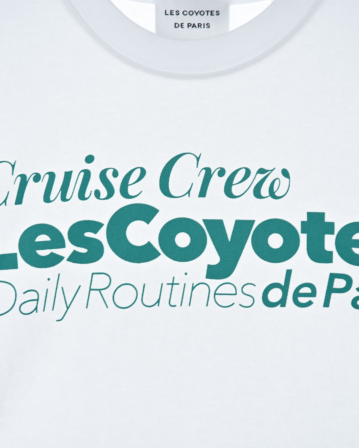 Белая футболка с принтом "Cruise Crew" Les Coyotes de Paris детская, размер 152, цвет белый - фото 4