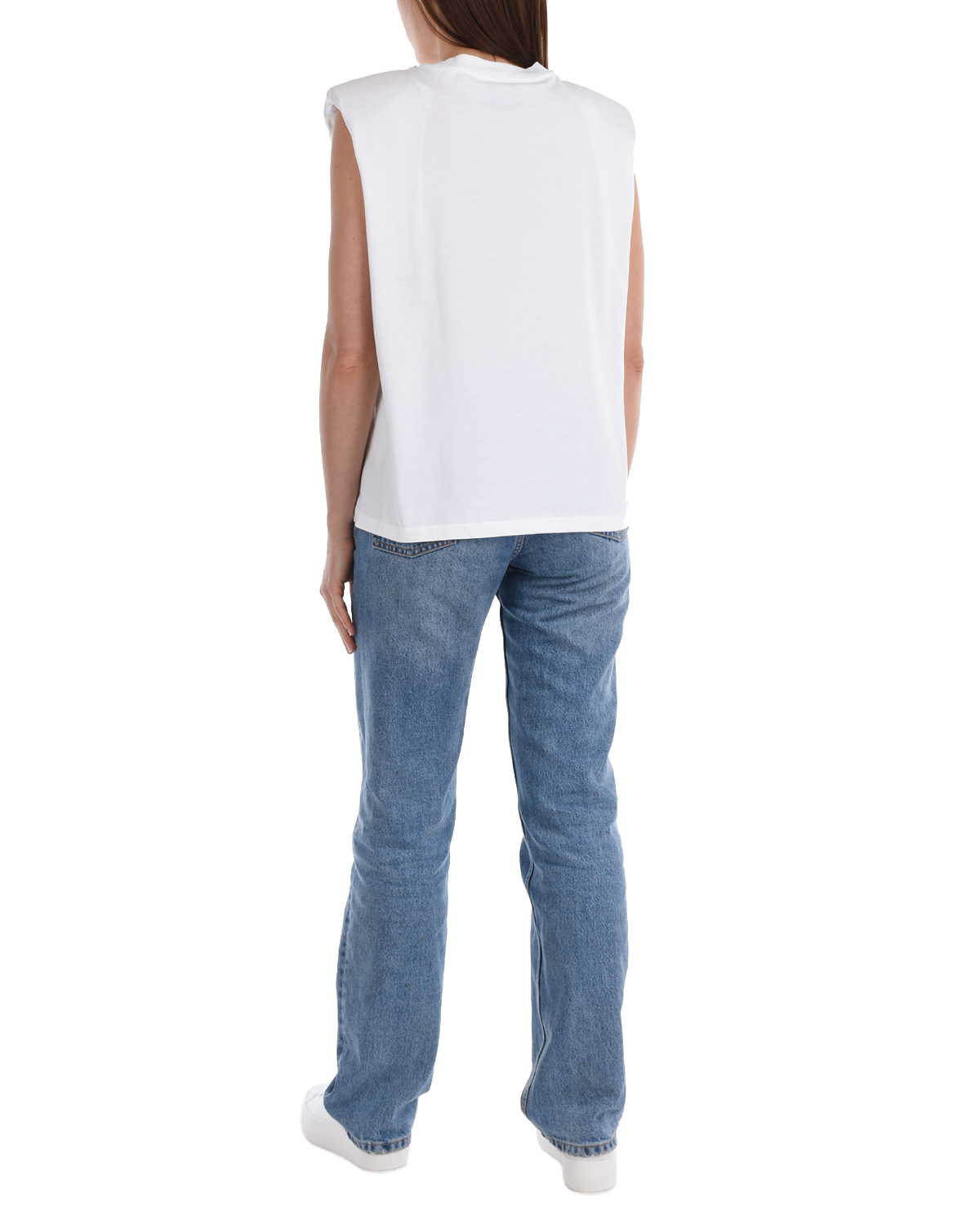 Белая футболка без рукавов Les Coyotes de Paris, размер 40, цвет белый - фото 3