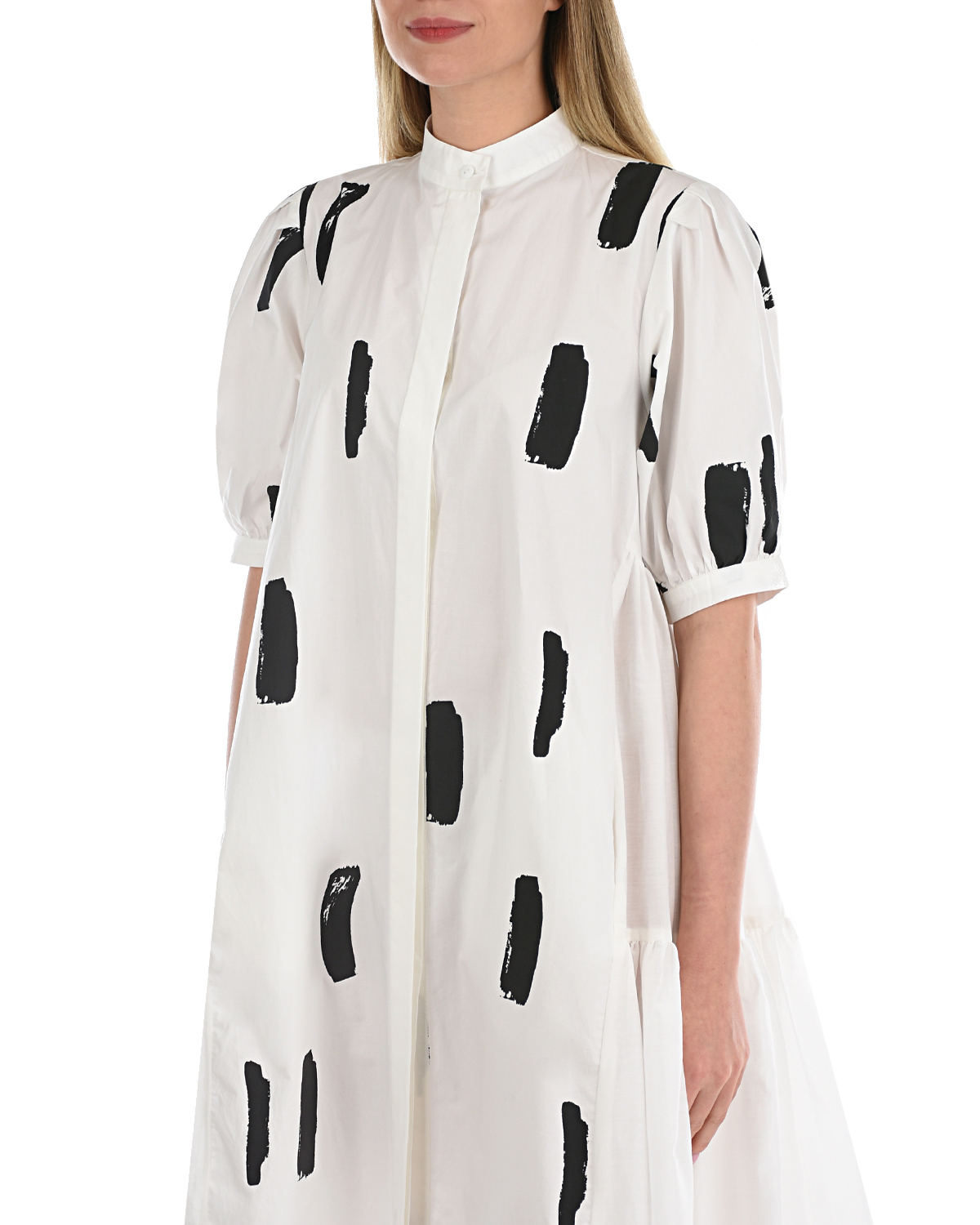 Платье-рубашка молочного цвета LOVE BIRDS, размер 40 - фото 7