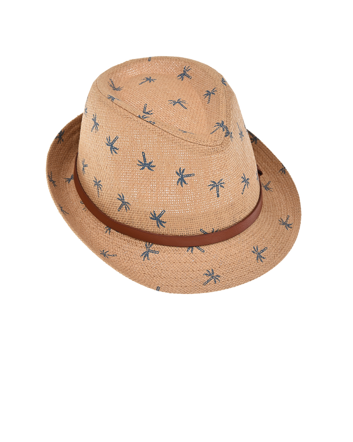 Бежевая шляпа с принтом "пальмы" MaxiMo детская, размер 53, цвет бежевый