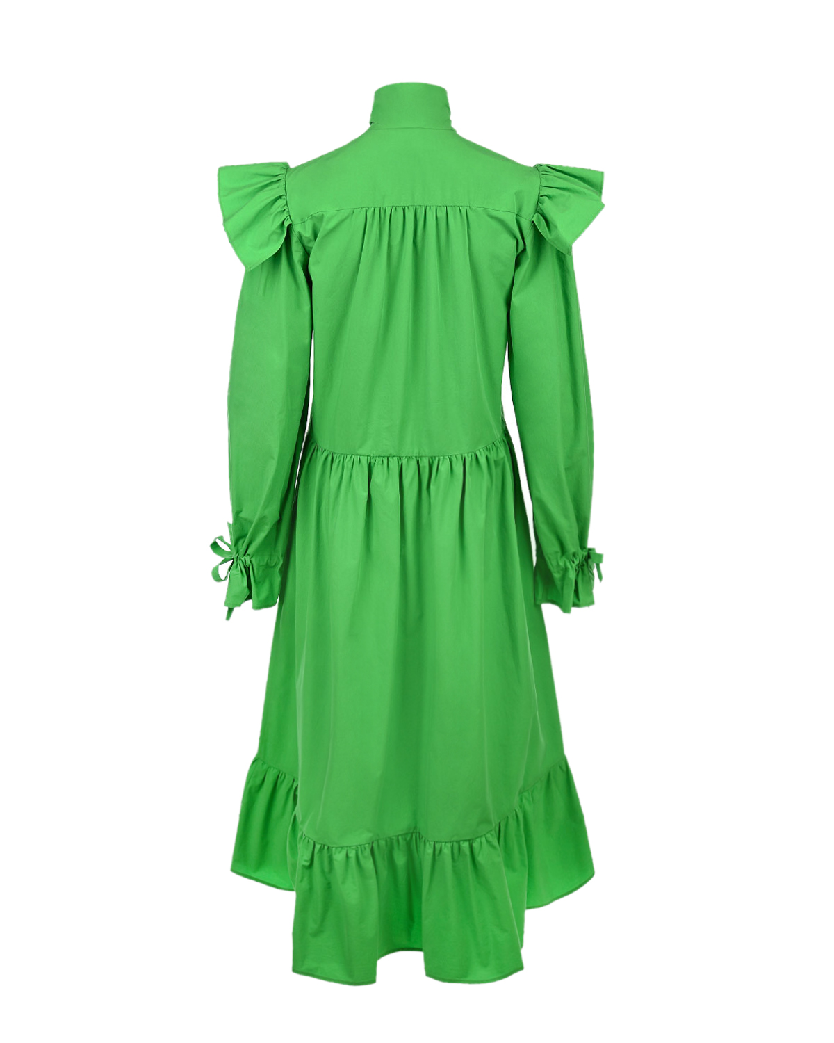Зеленое платье с воланами MSGM, размер 40, цвет зеленый - фото 3