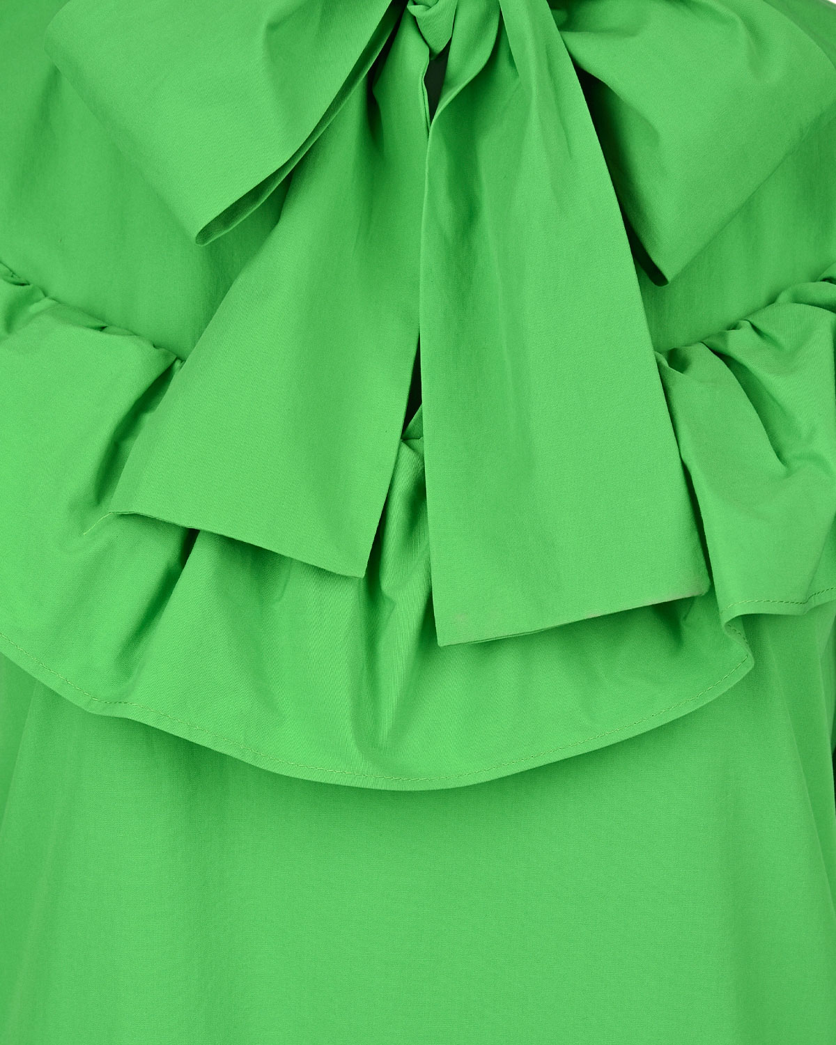 Зеленое платье с воланами MSGM, размер 40, цвет зеленый - фото 4