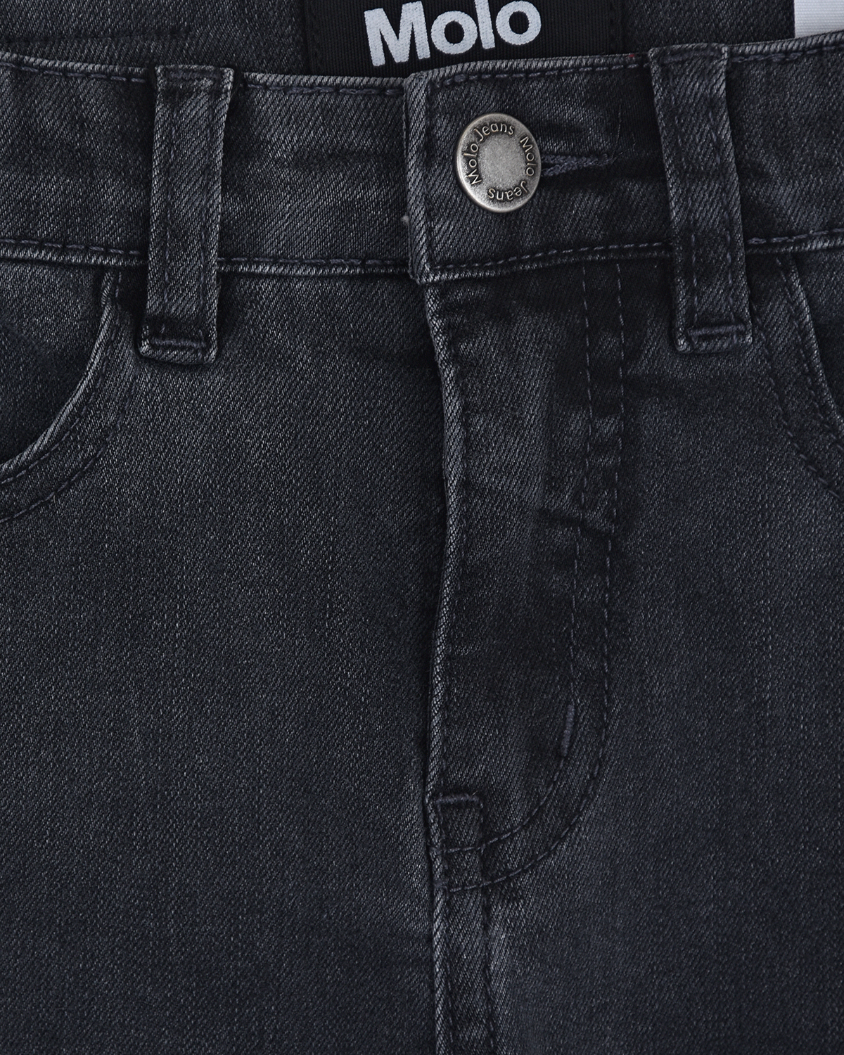 Темно-серые джинсы прямого кроя Molo детское, размер 128, цвет серый - фото 3