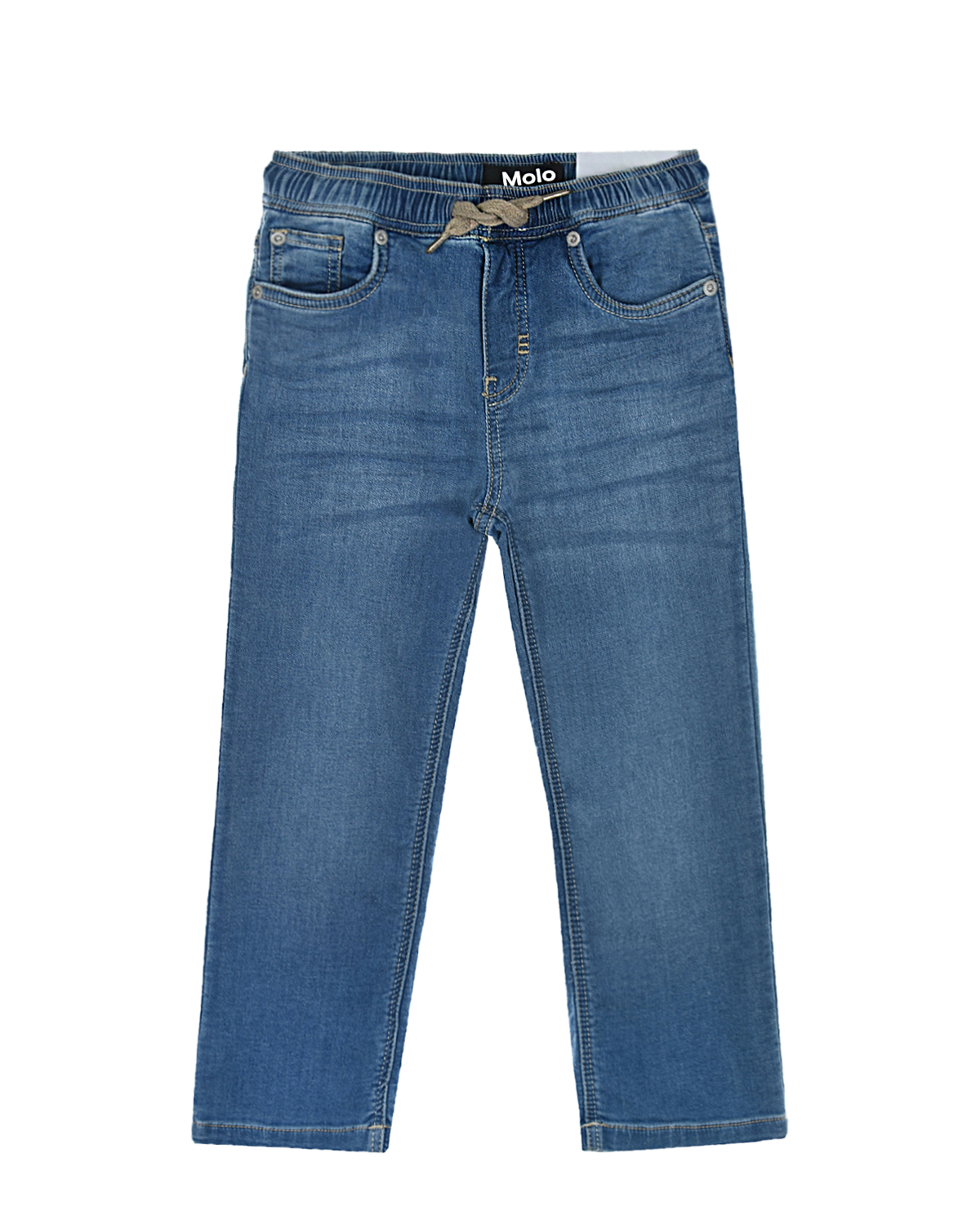 Синие джинсы с поясом на кулиске Molo