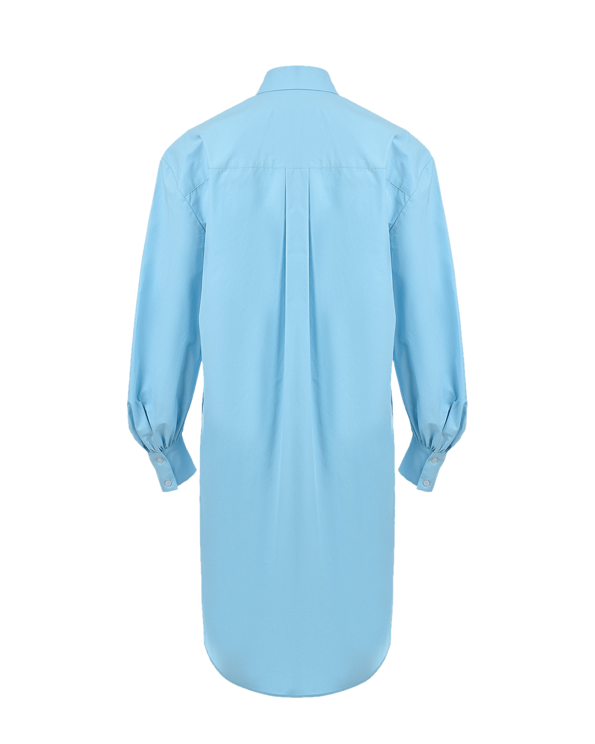 Голубое платье-рубашка MSGM, размер 42, цвет голубой - фото 2