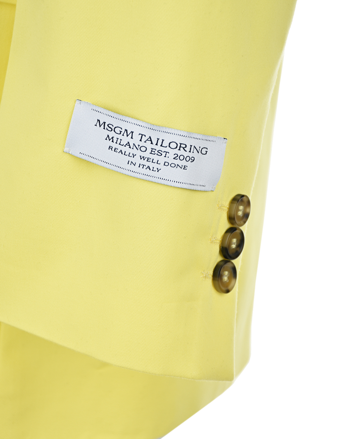 Желтый жакет с нагрудным карманом MSGM, размер 40 - фото 4