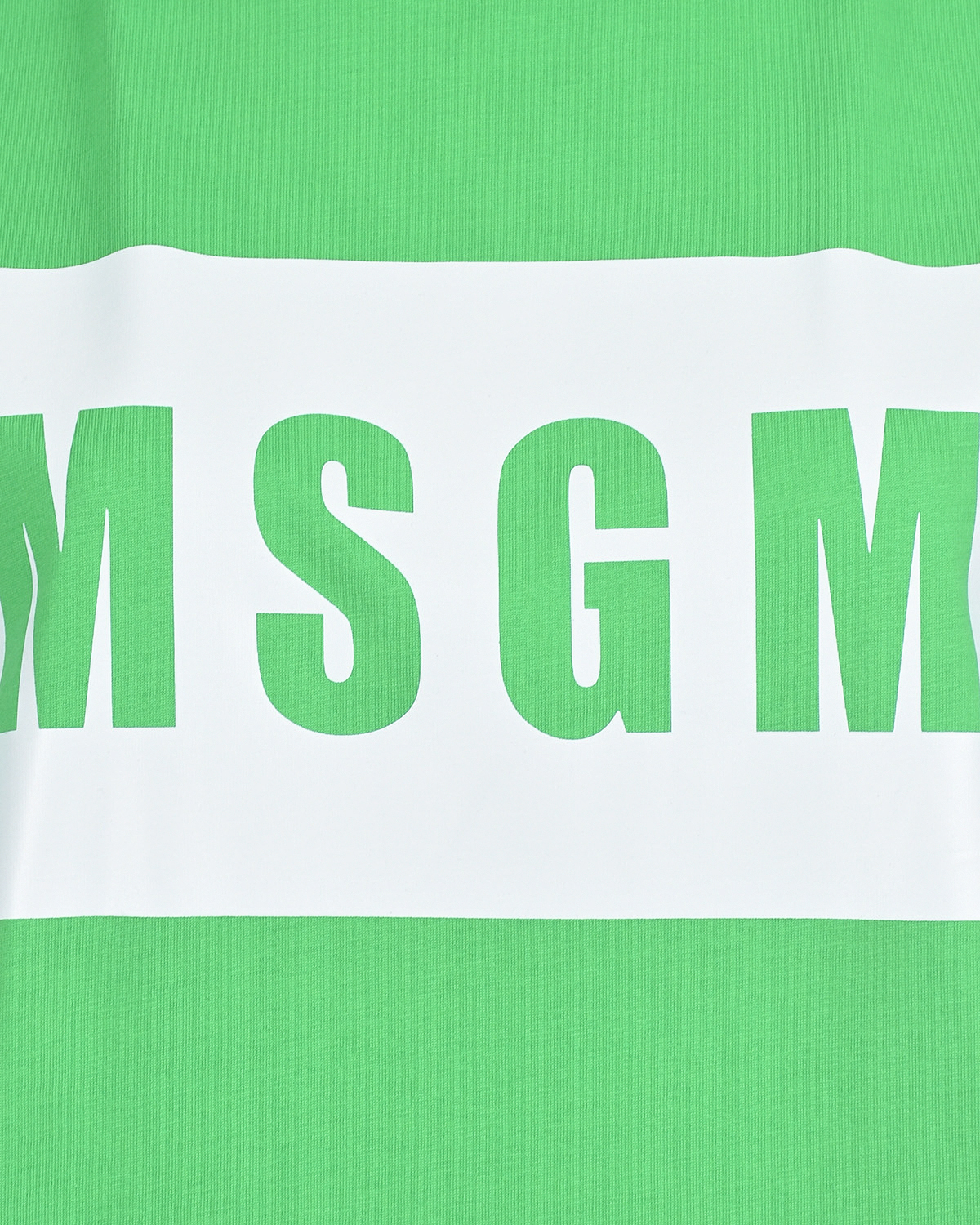 Зеленая футболка с логотипом MSGM, размер 40, цвет зеленый - фото 3
