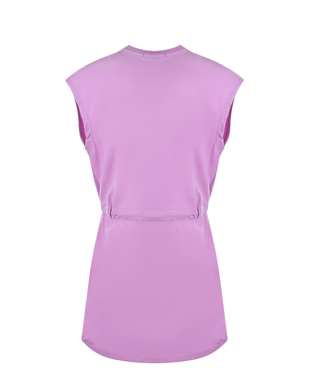 Сиреневое платье с поясом-кулиской MSGM детское, размер 140, цвет лиловый - фото 2