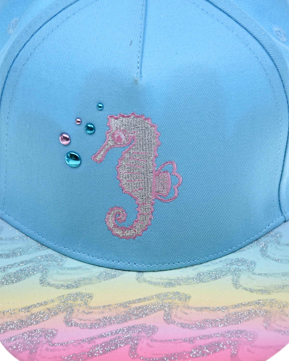 Бейсболка с вышивкой "морской конек" MaxiMo детская, размер 53, цвет голубой - фото 3