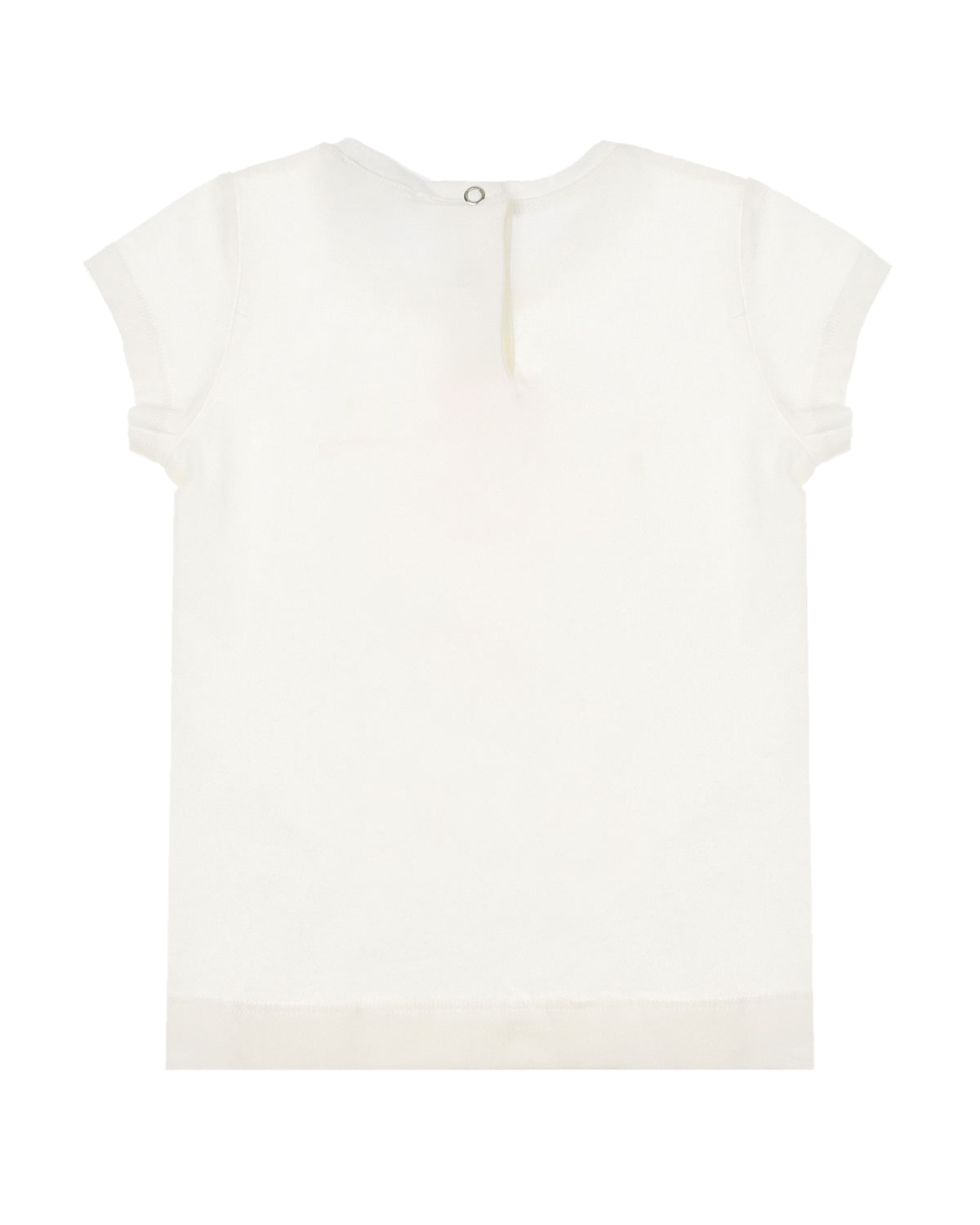 Белая футболка с принтом "балерина" Monnalisa детская, размер 74, цвет белый - фото 2
