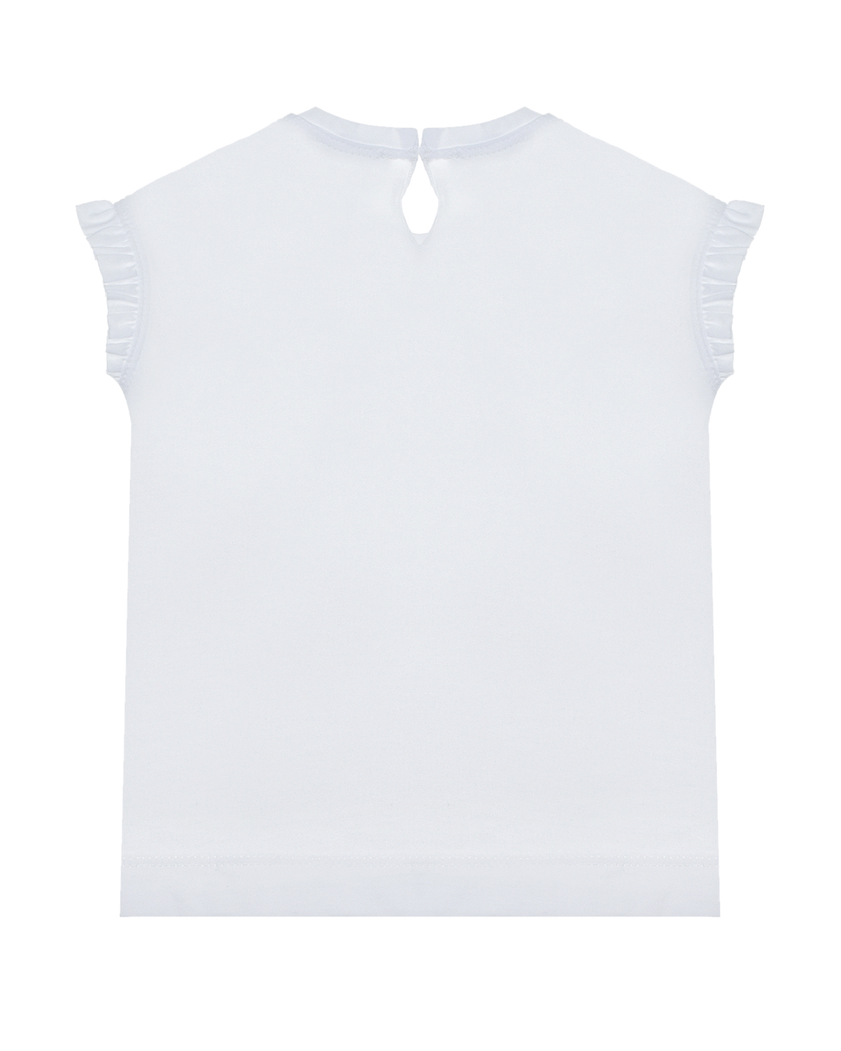 Белая футболка с принтом "ожерелье" Monnalisa детская, размер 92, цвет белый - фото 2