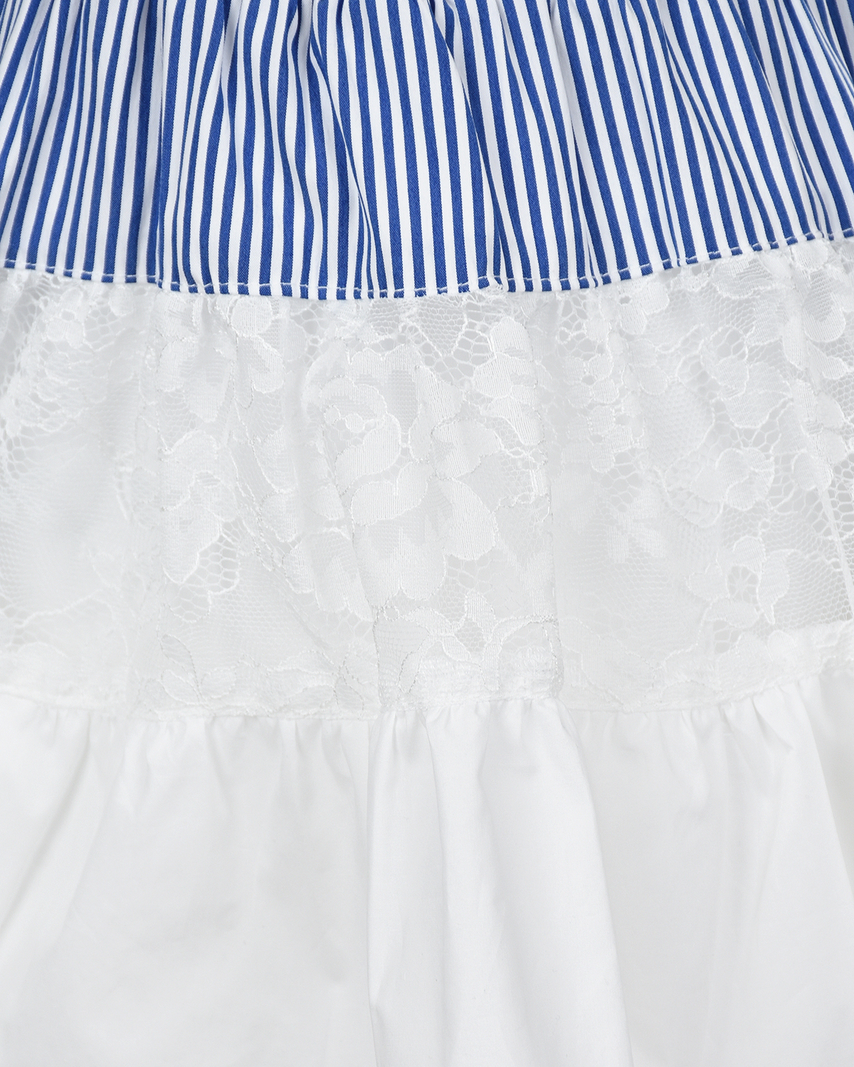 Белая юбка со вставкой в полоску Monnalisa детская, размер 104, цвет белый - фото 3