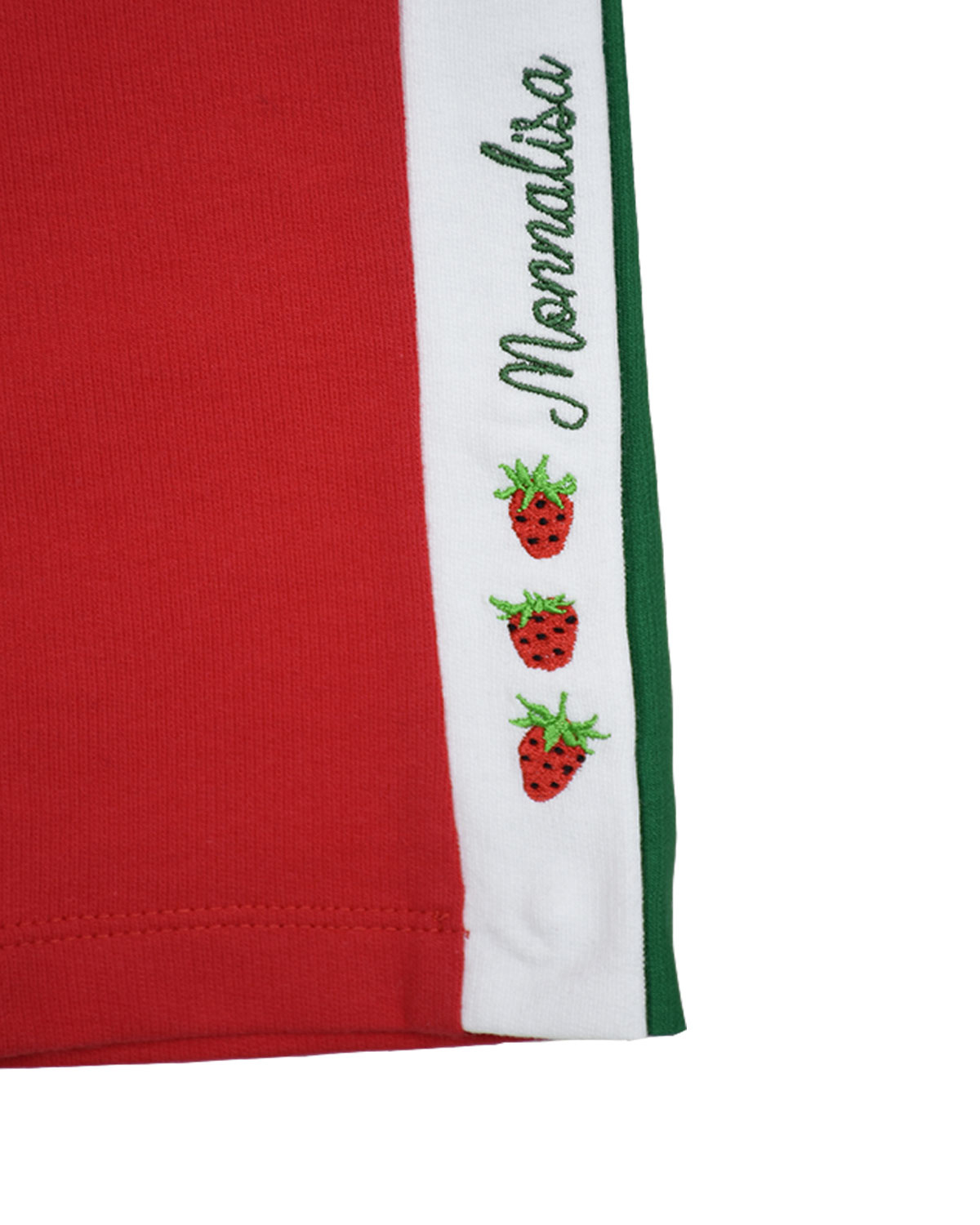 Красные спортивные брюки с лампасами Monnalisa детские, размер 104, цвет красный - фото 3