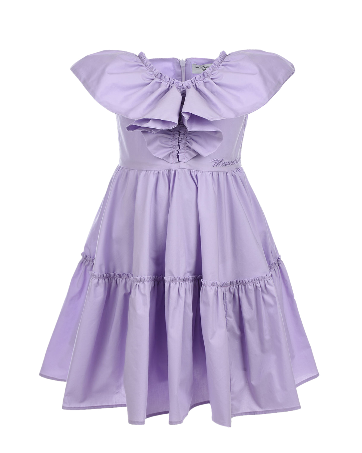 Сиреневое платье с рюшами Monnalisa детское, размер 104, цвет сиреневый - фото 1