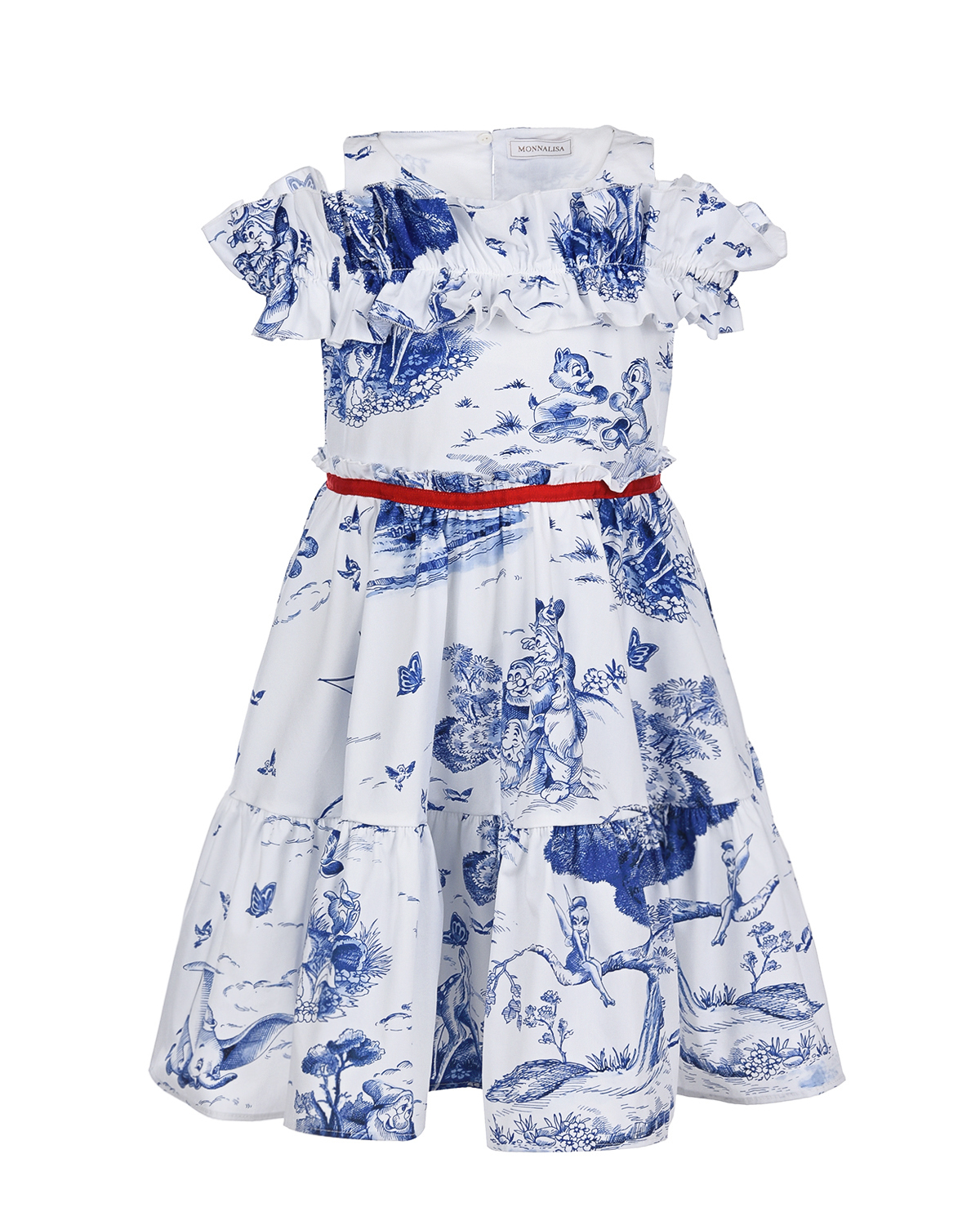 Платье с принтом Disney Monnalisa детское, размер 104, цвет голубой - фото 1