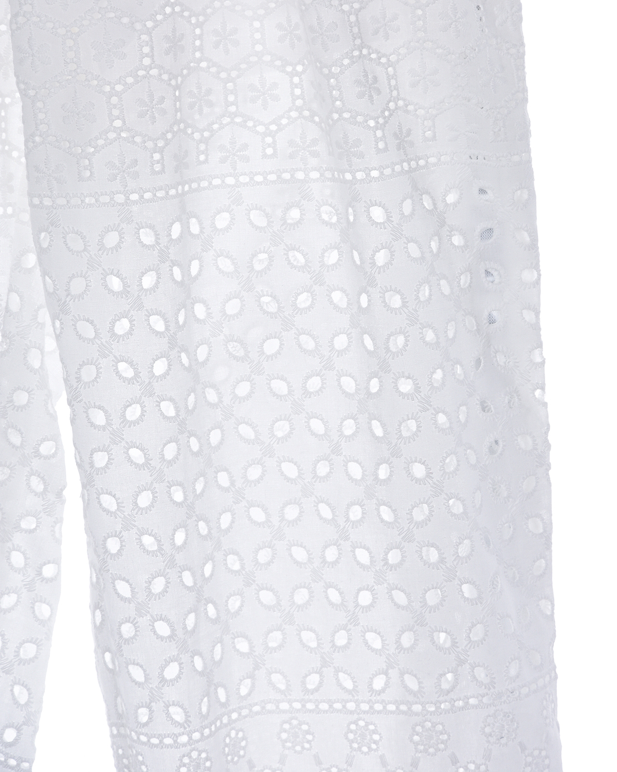 Белые брюки с шитьем Monnalisa детские, размер 140, цвет белый - фото 3