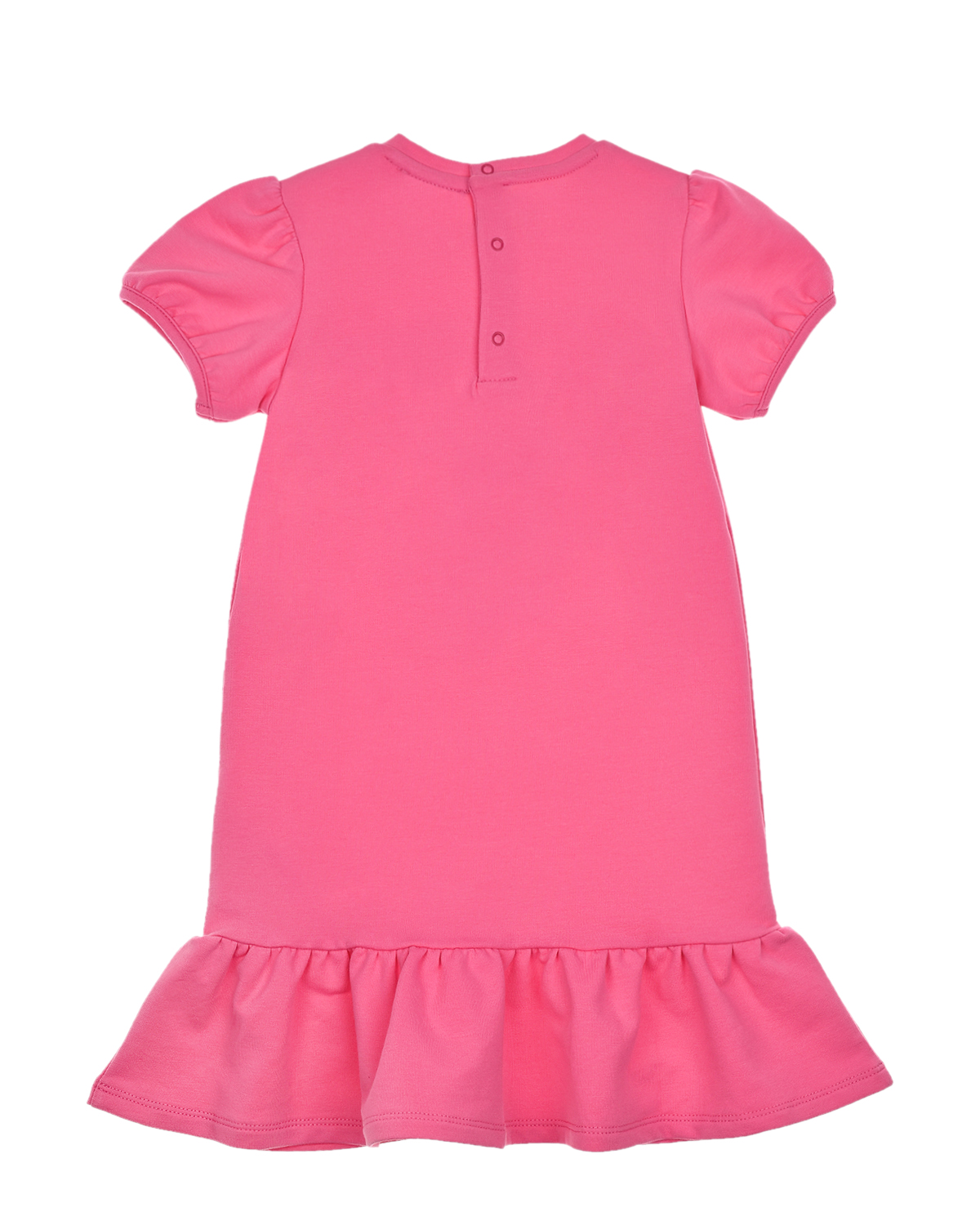 Розовое платье с логотипом Moschino детское, размер 86, цвет розовый - фото 2