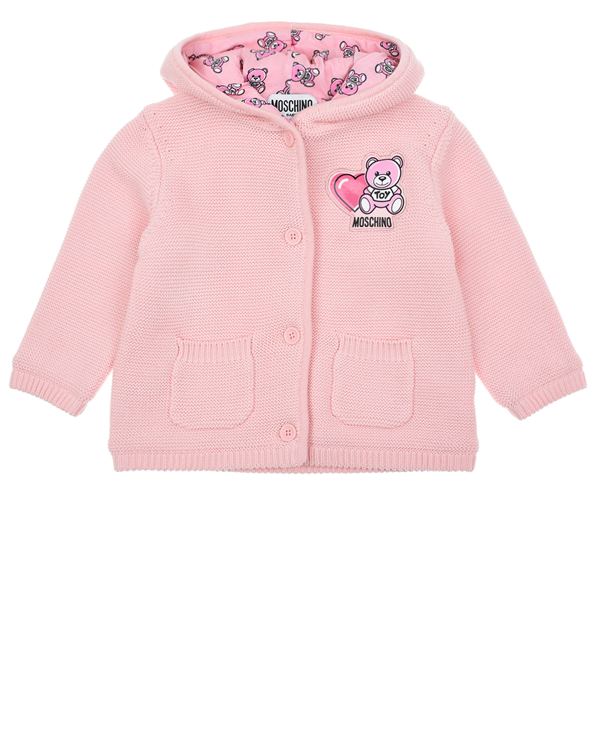 

Розовая вязаная кофта Moschino, Розовый, Розовая вязаная кофта Moschino