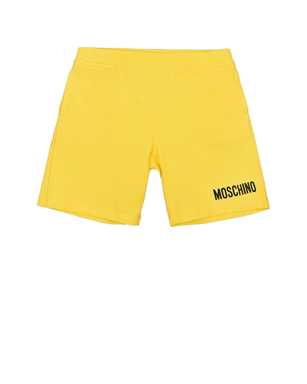 Желтые шорты с логотипом Moschino