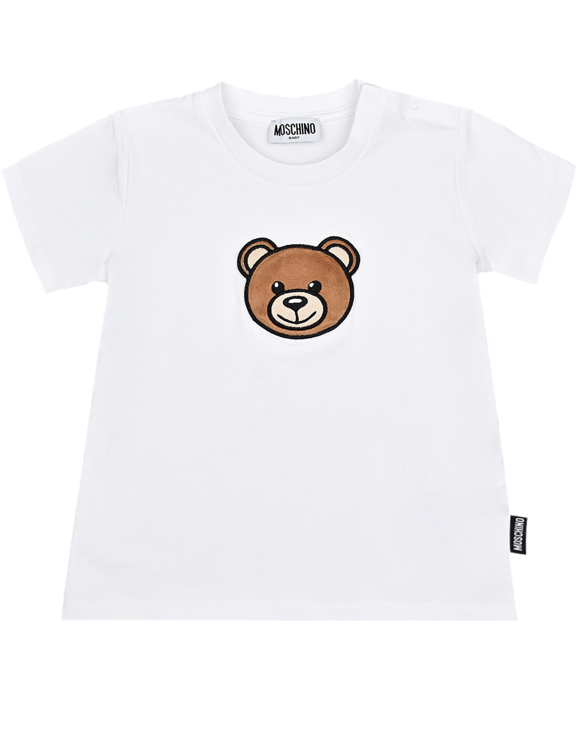 Белая футболка с принтом "Мишка" Moschino детская, размер 98, цвет белый - фото 1
