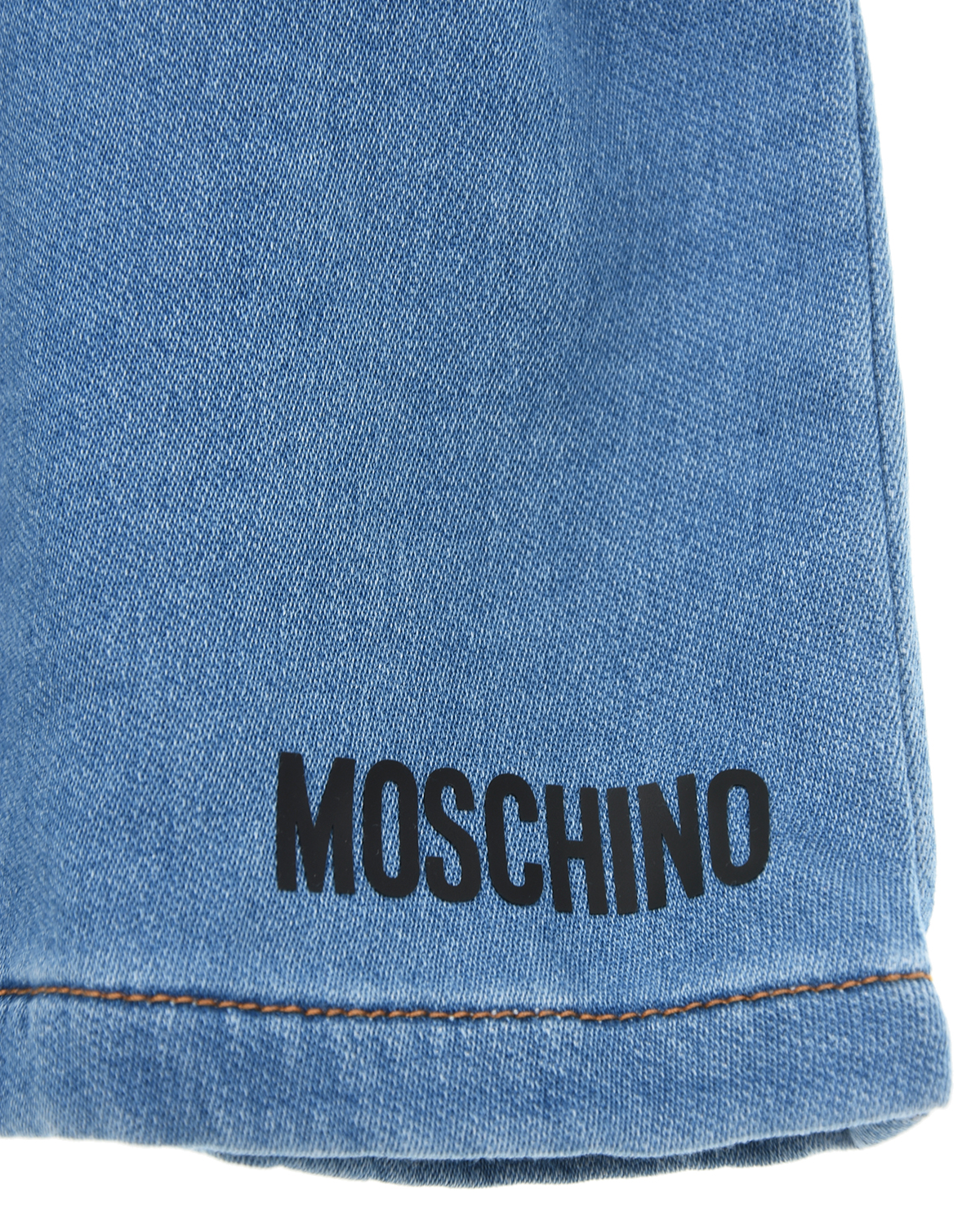 Голубой сарафан с аппликацией "медвежонок" Moschino детский, размер 86 - фото 4