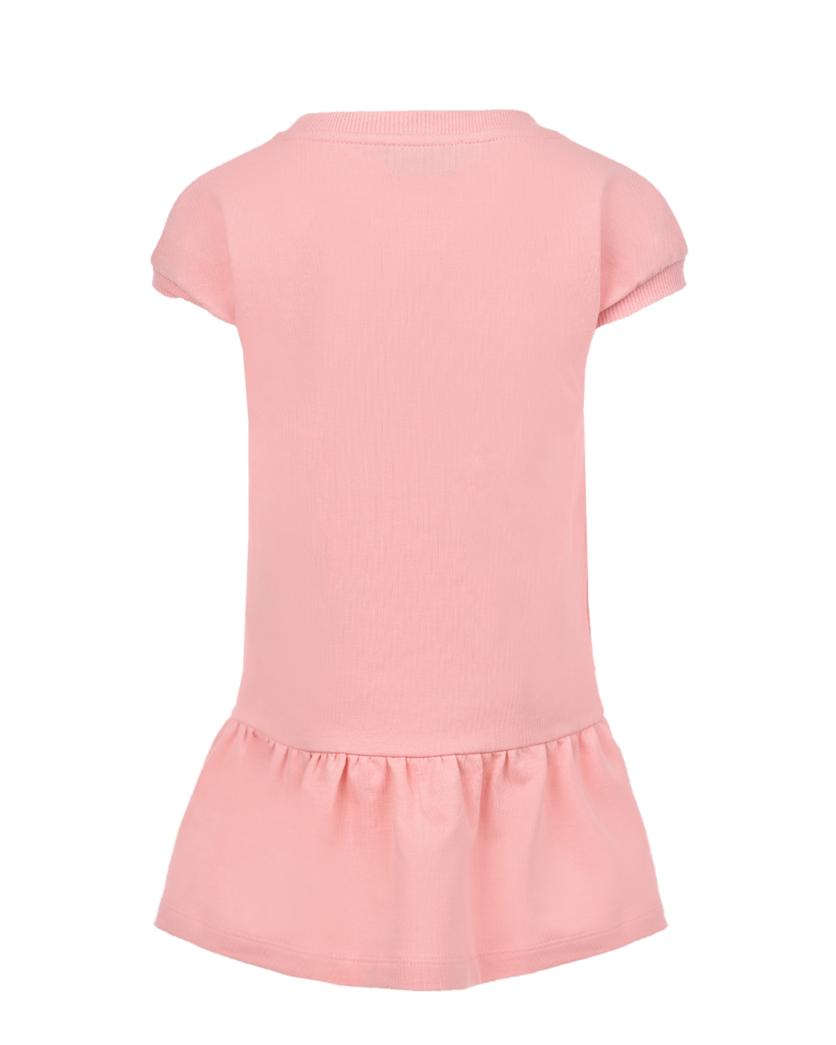 Розовое платье с принтом "Мишка" Moschino детское, размер 104, цвет розовый - фото 2