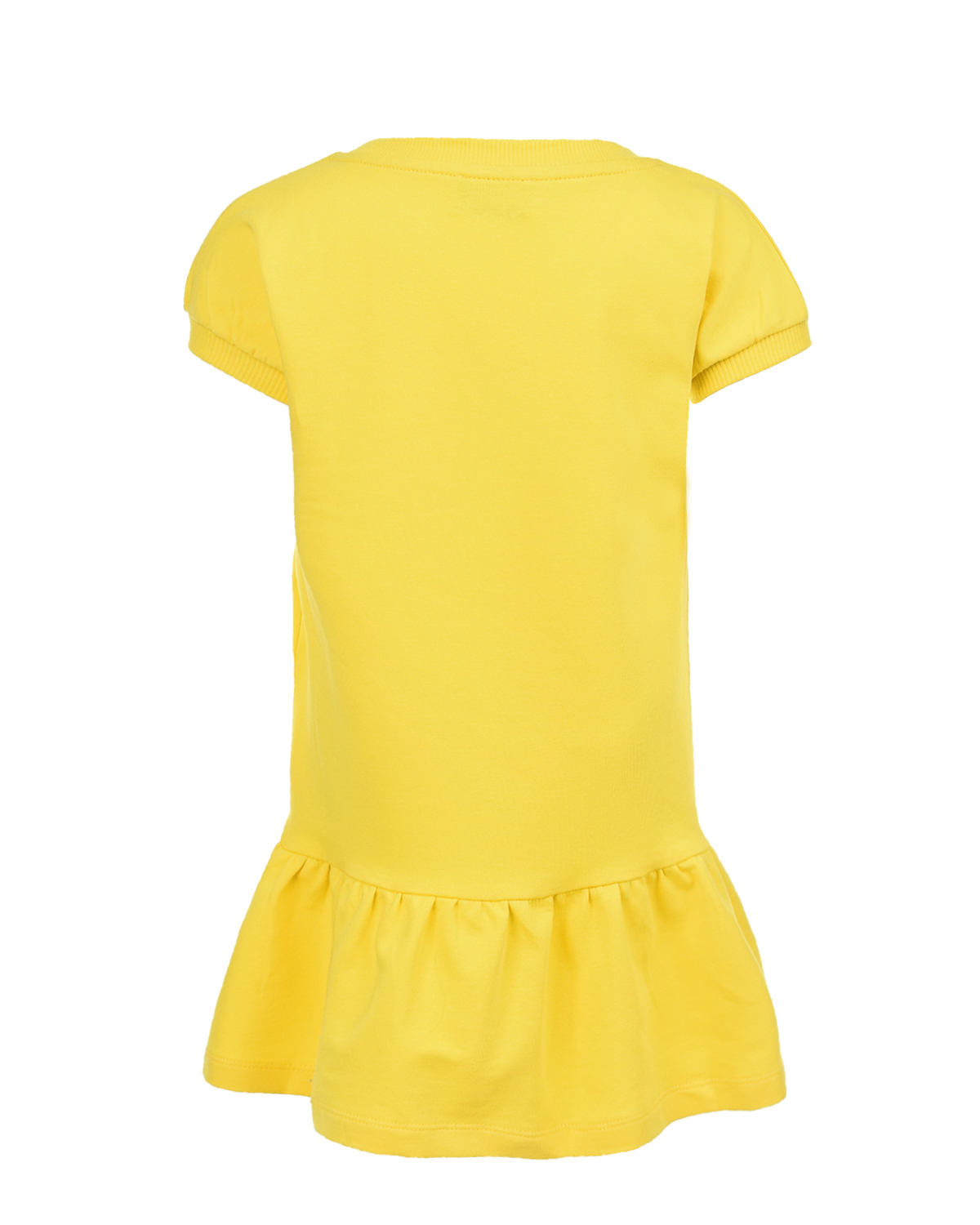 Желтое платье с принтом "Мишка" Moschino детское, размер 104, цвет желтый - фото 2